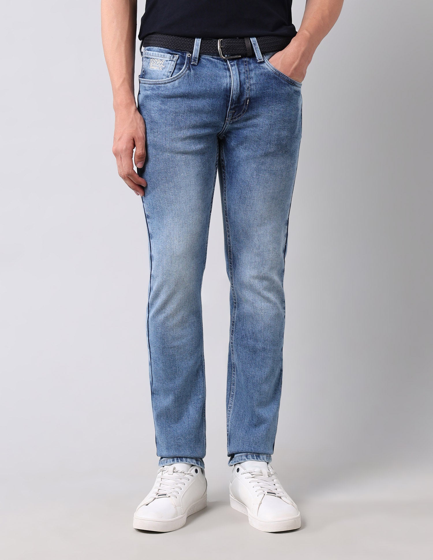 Regallo Skinny Fit Blue Jeans Light Wash - U.S. Polo Assn. India | Large