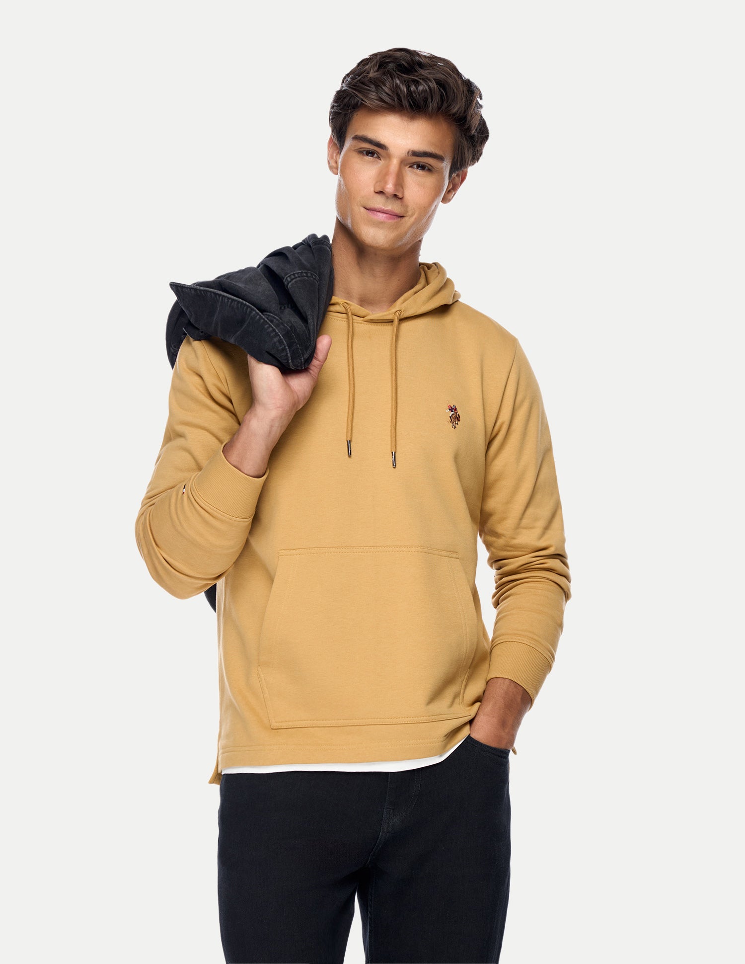 Solid Regular Fit Sweatshirt Mustard - U.S. Polo Assn. India | Large