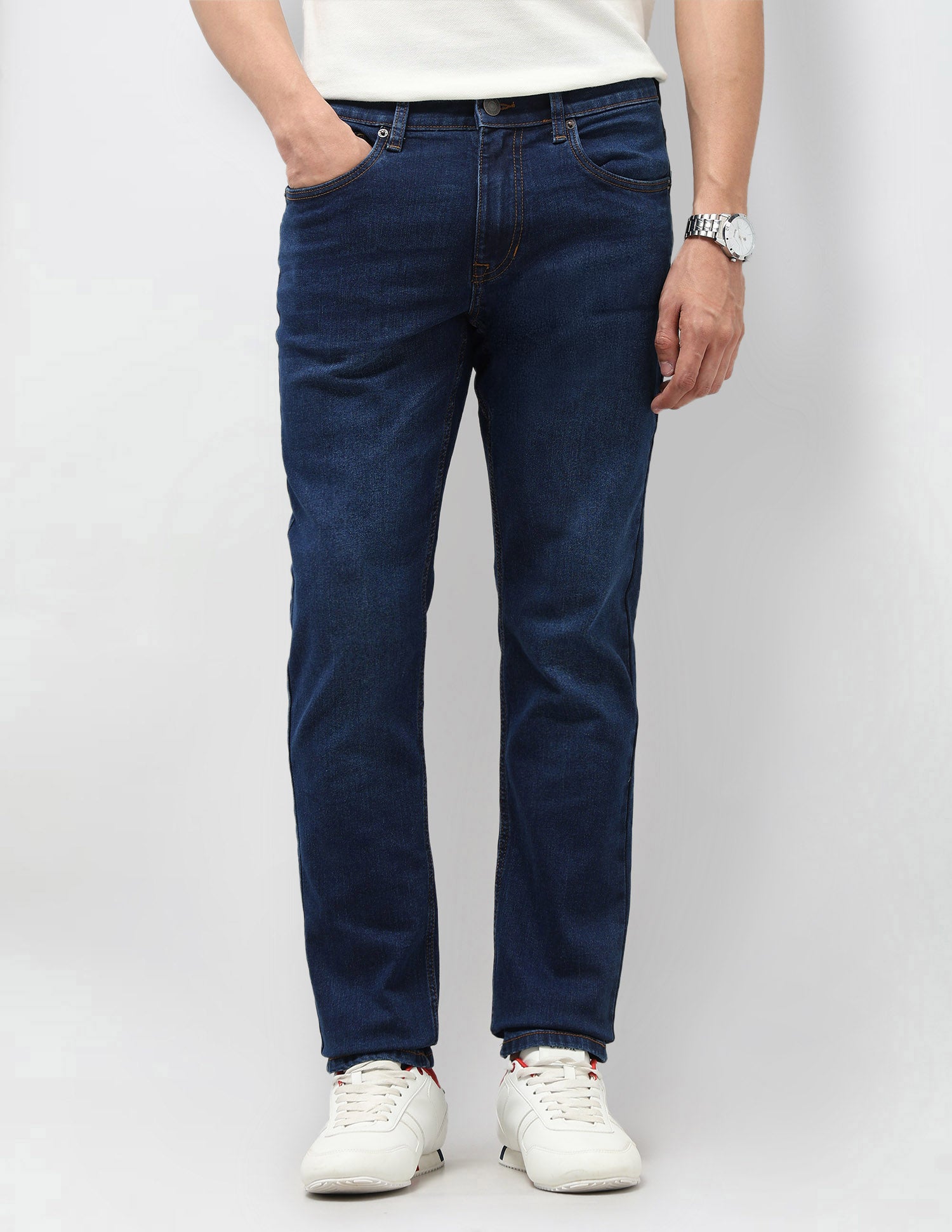 Brandon Slim Tapered Fit Blue Jeans