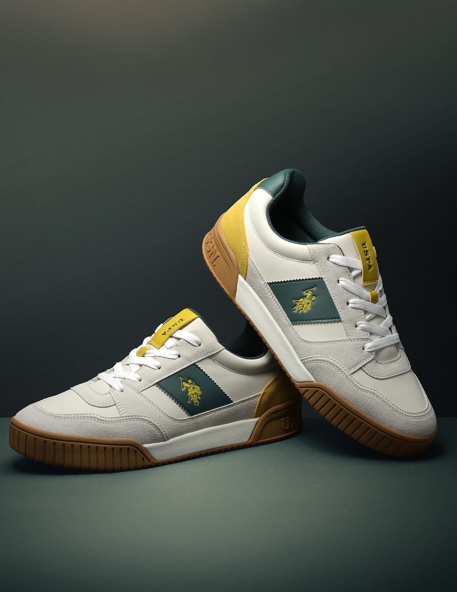 Rever 2.0 Colourblocked Suede Sneakers Off white - U.S. Polo Assn. India | Large