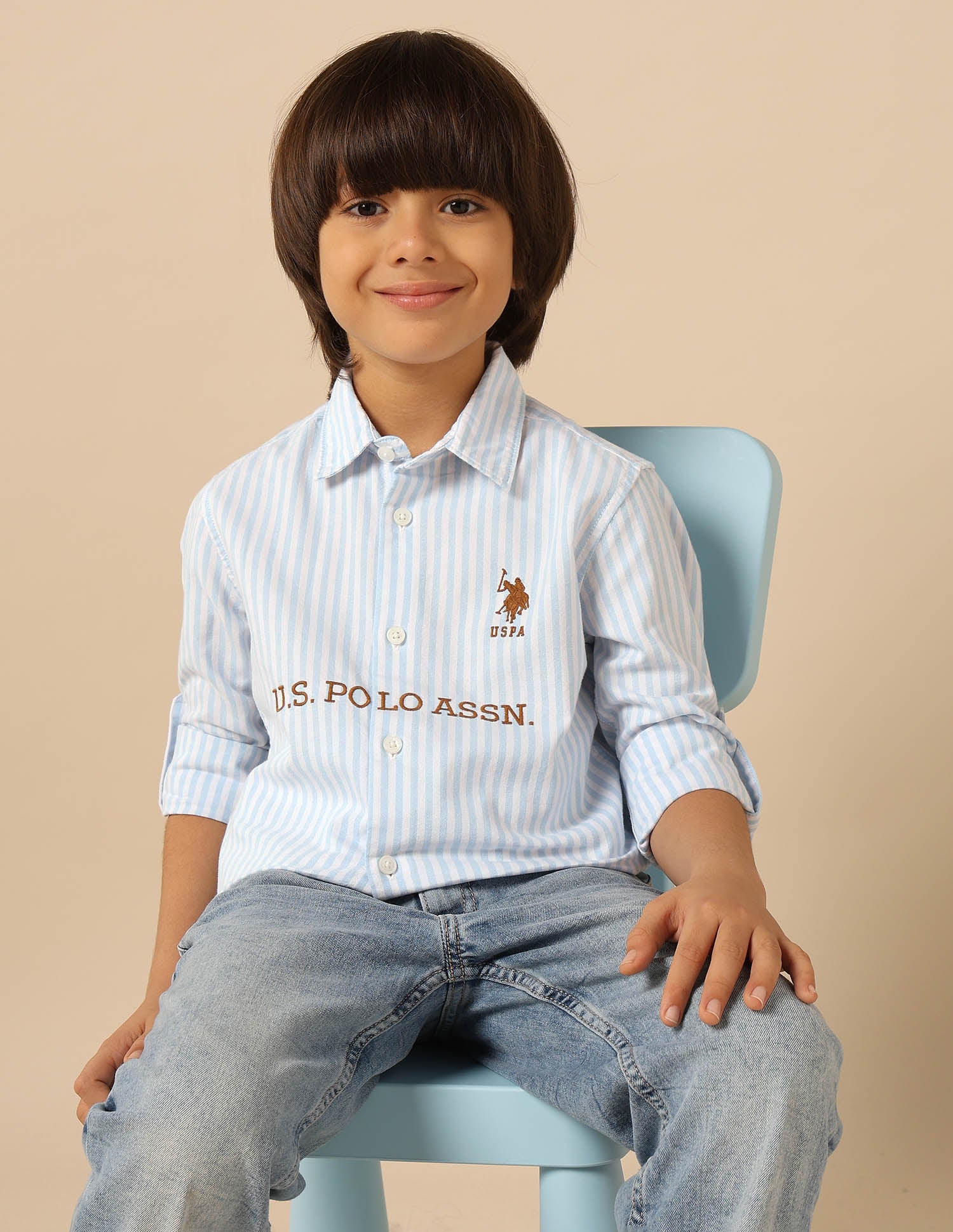 Boys Brand Embroidered Oxford Shirt