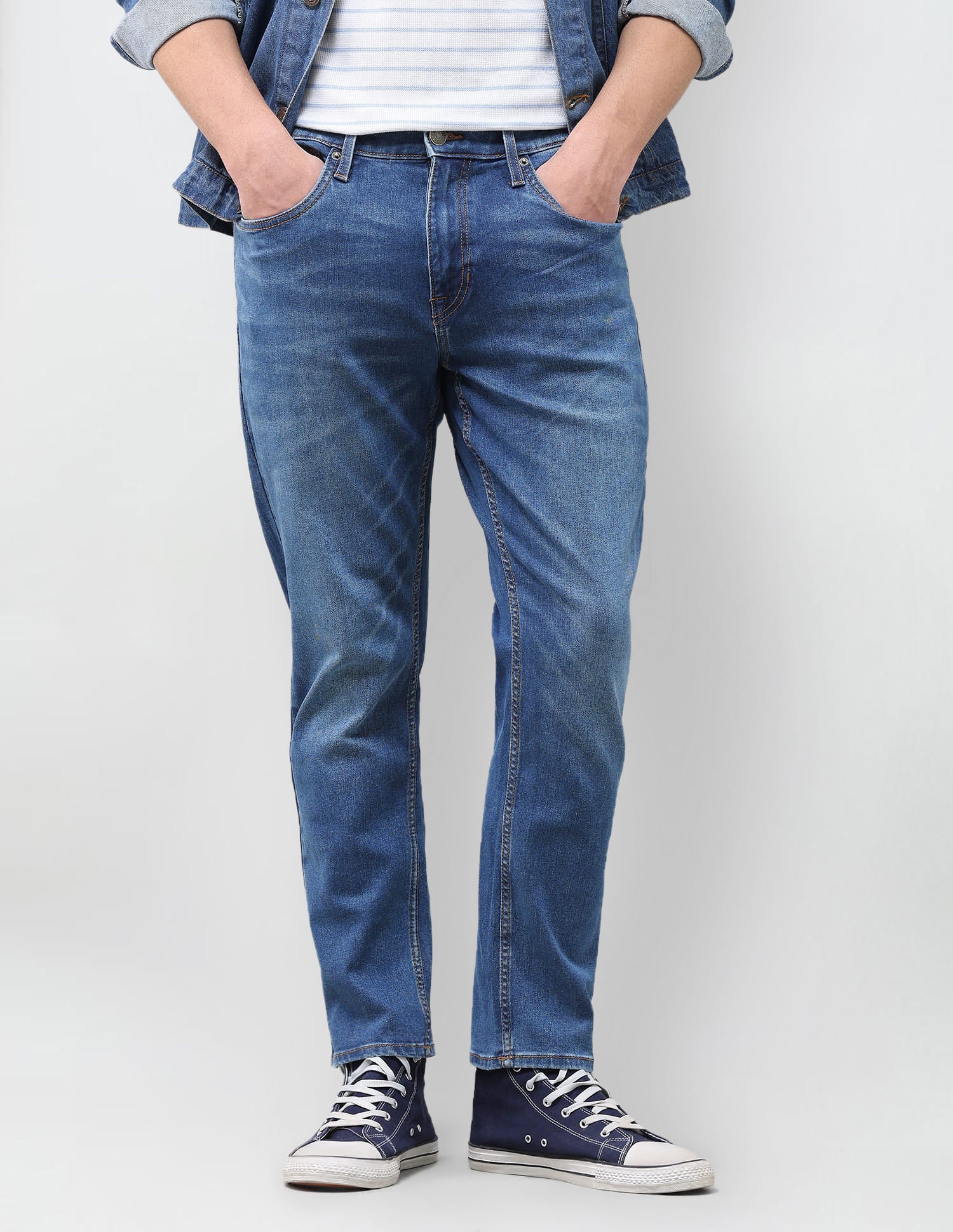 Solid Straight Fit Jeans Blue - U.S. Polo Assn. India | Large