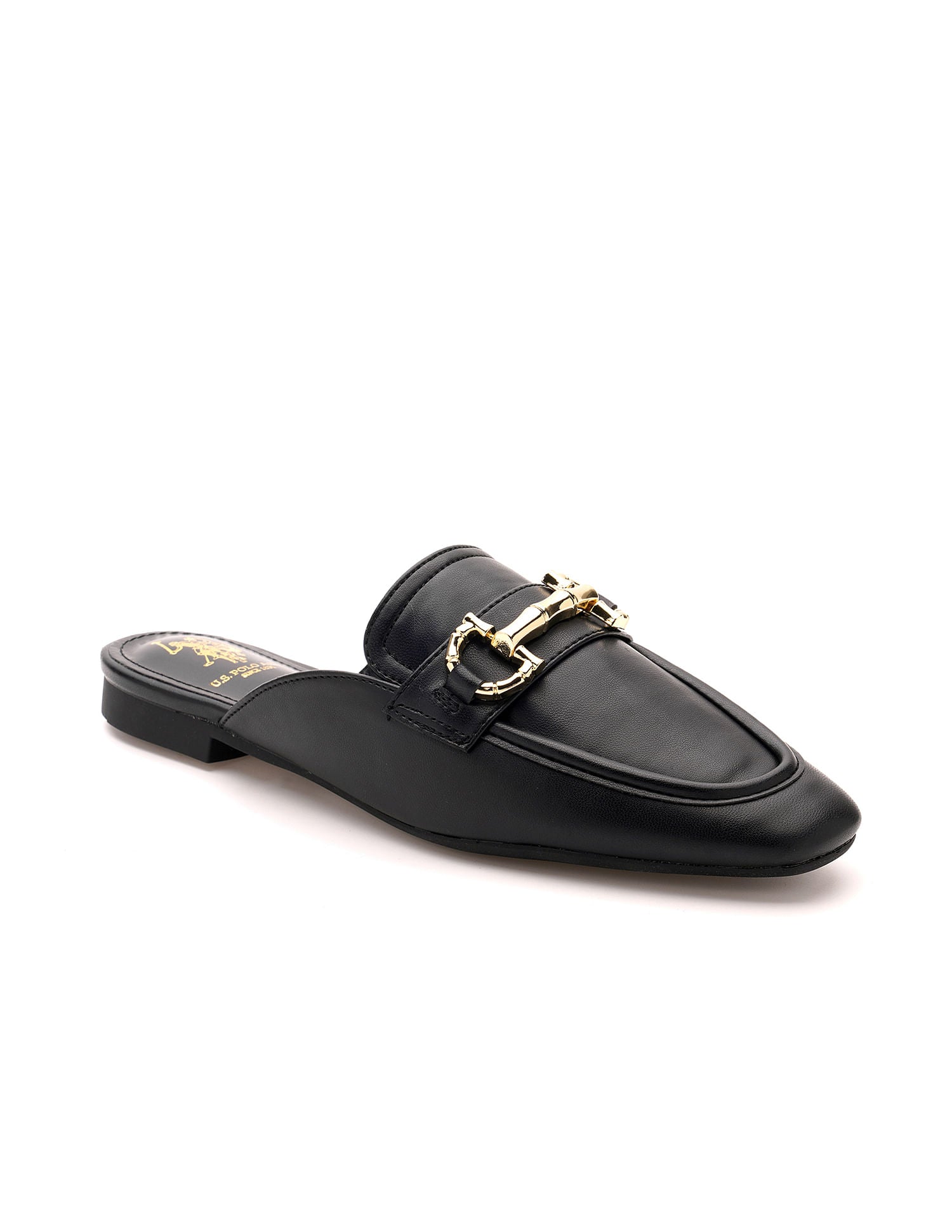 Round Toe Solid Tecla Sandals Black - U.S. POLO ASSN. | Large