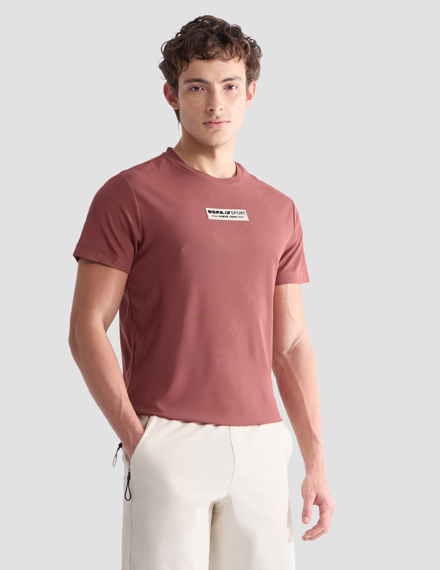 Solid Slim Fit Active T-Shirt