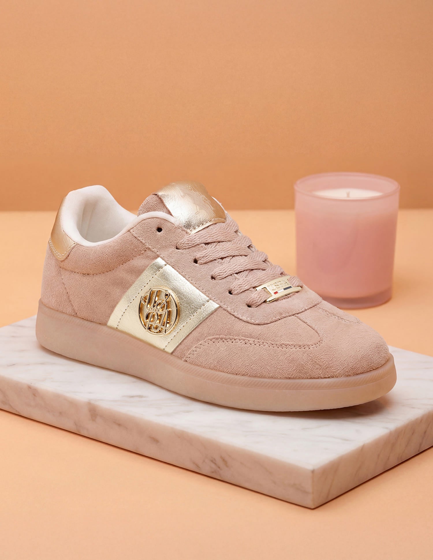 Mirae Lt. Pink Sneakers Shoes Light Pink - U.S. Polo Assn. India | Large