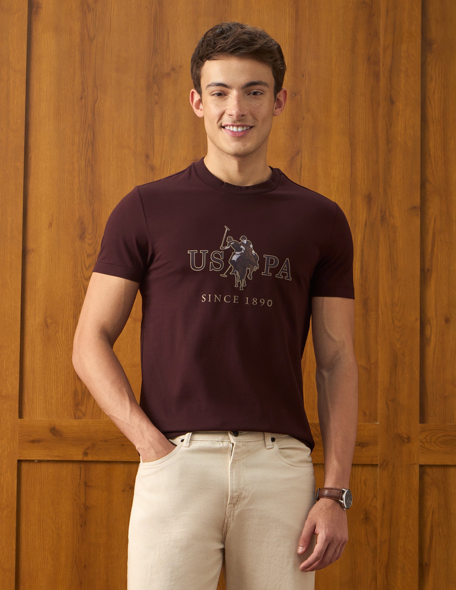 Brand Printed Slim Fit T-Shirt