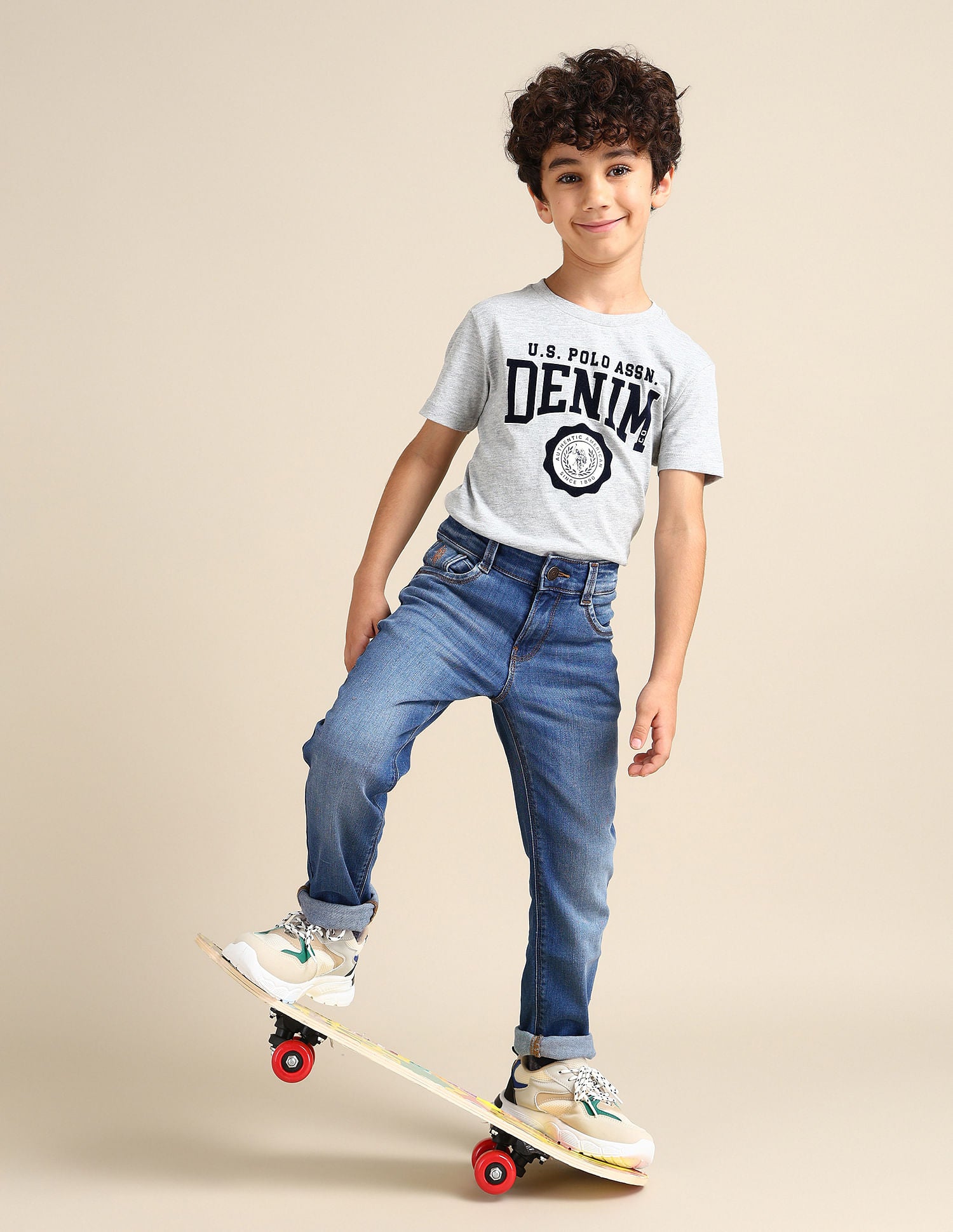 Boys Slim Fit Blue Jeans