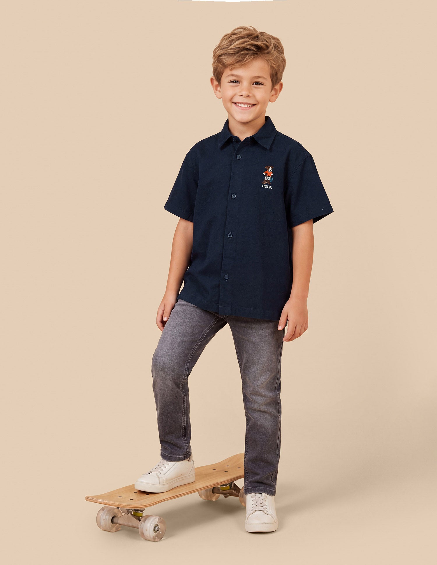 Twill Boxy Fit Shirt Navy - U.S. Polo Assn. India | Large