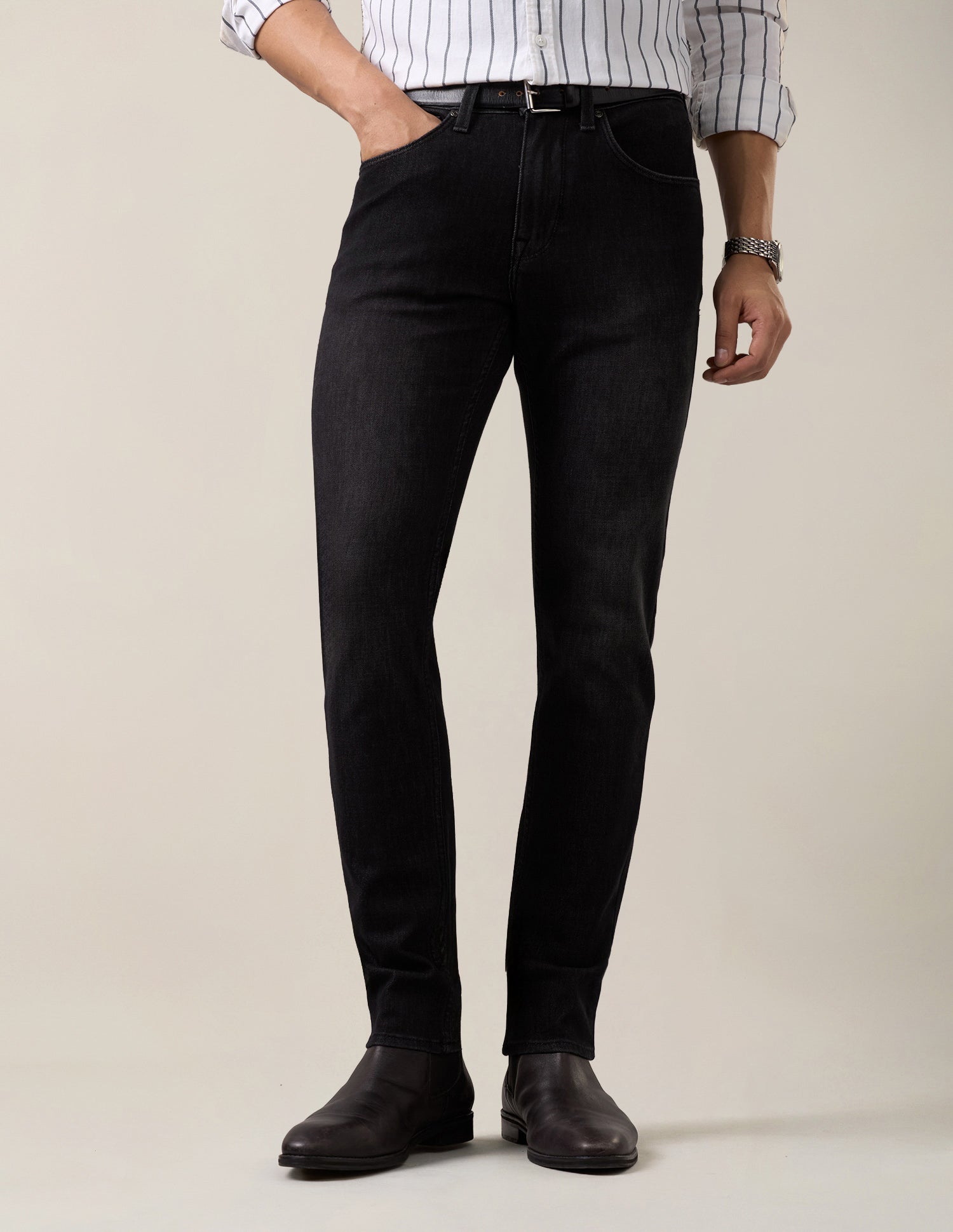 Brandon Slim-Tapered Fit Black Jeans Black - U.S. Polo Assn. India | Large