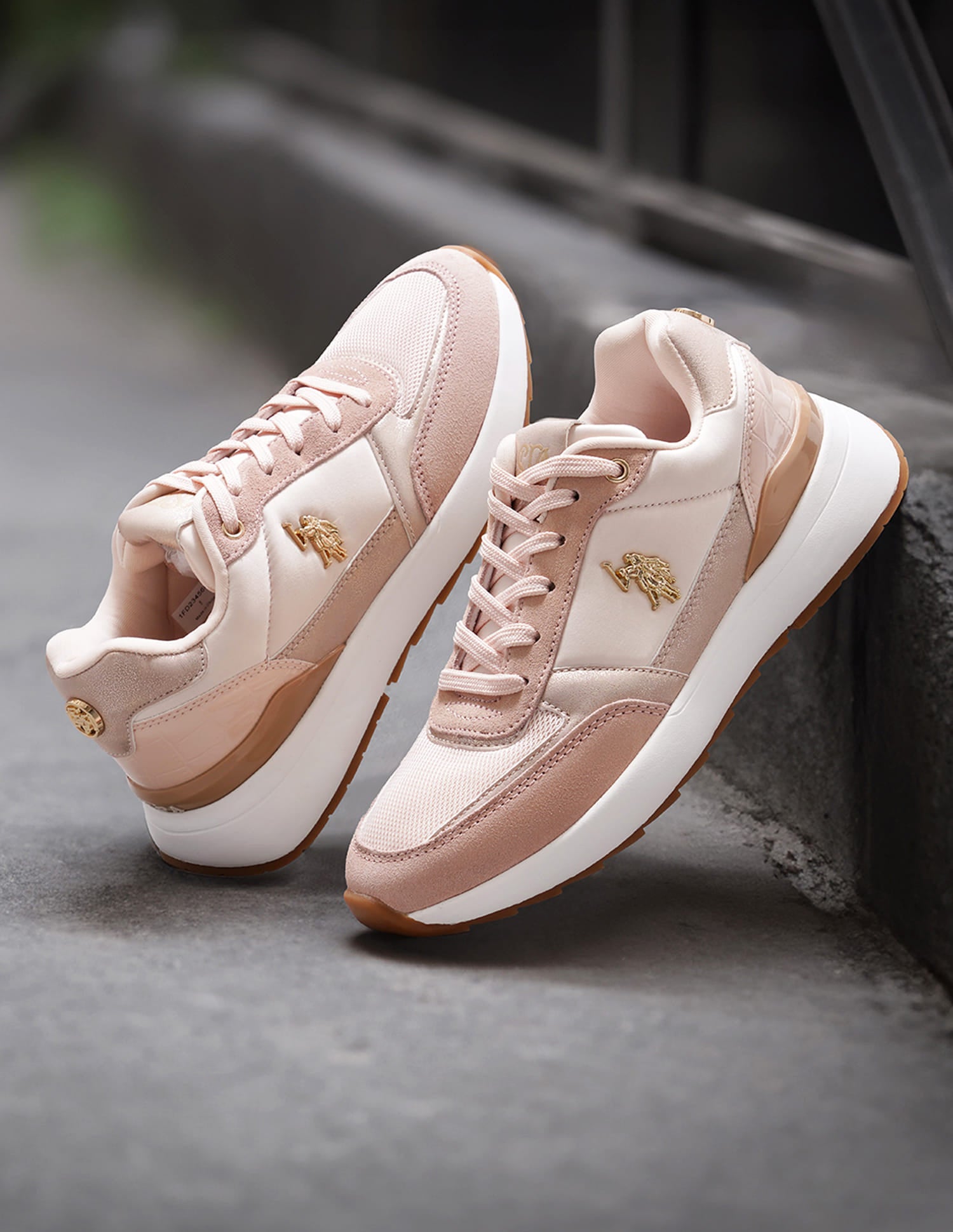 Women Colour Block Carrie Sneakers Pink - U.S. Polo Assn. India | Large