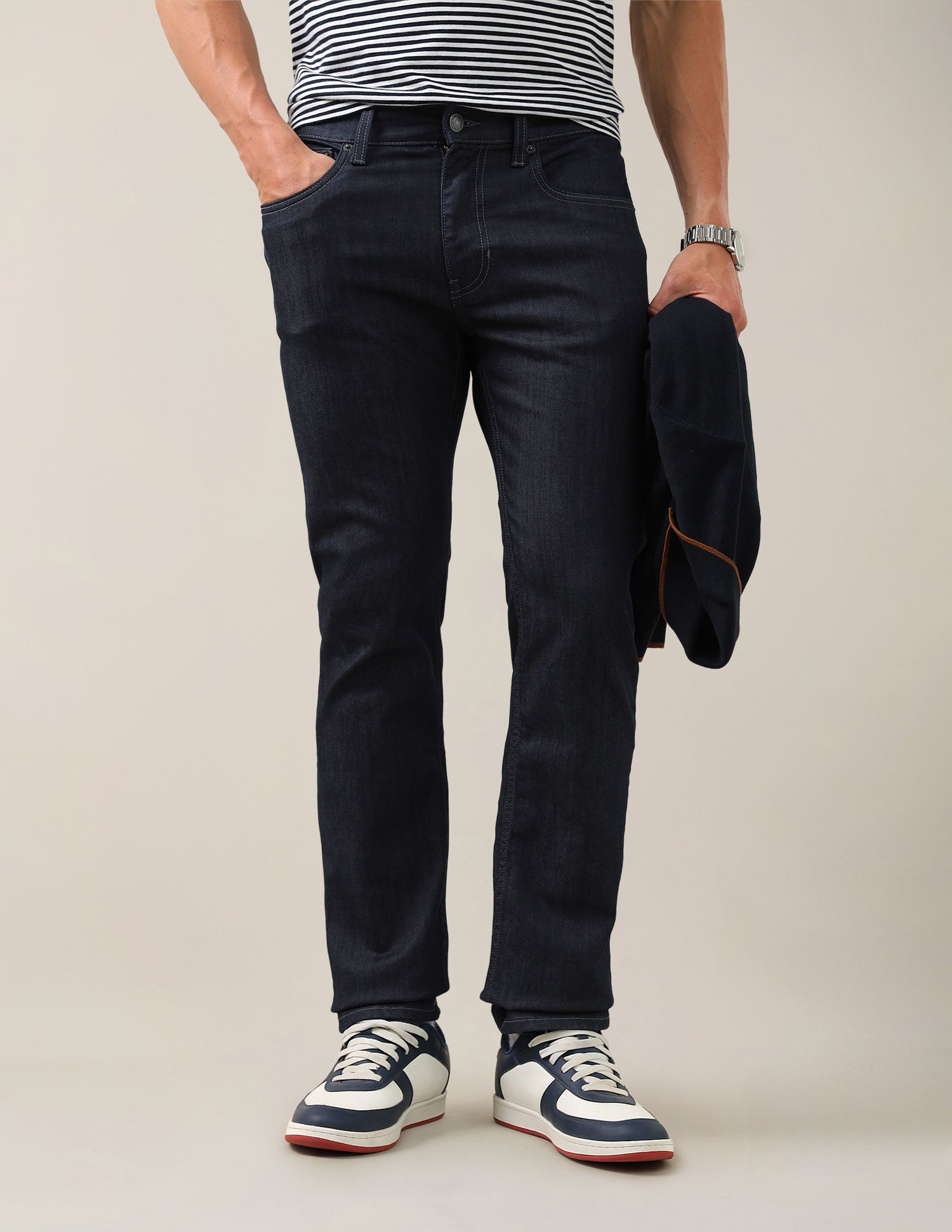 Harold Slim Straight Fit Blue Jeans Rinse Blue - U.S. Polo Assn. India | Large