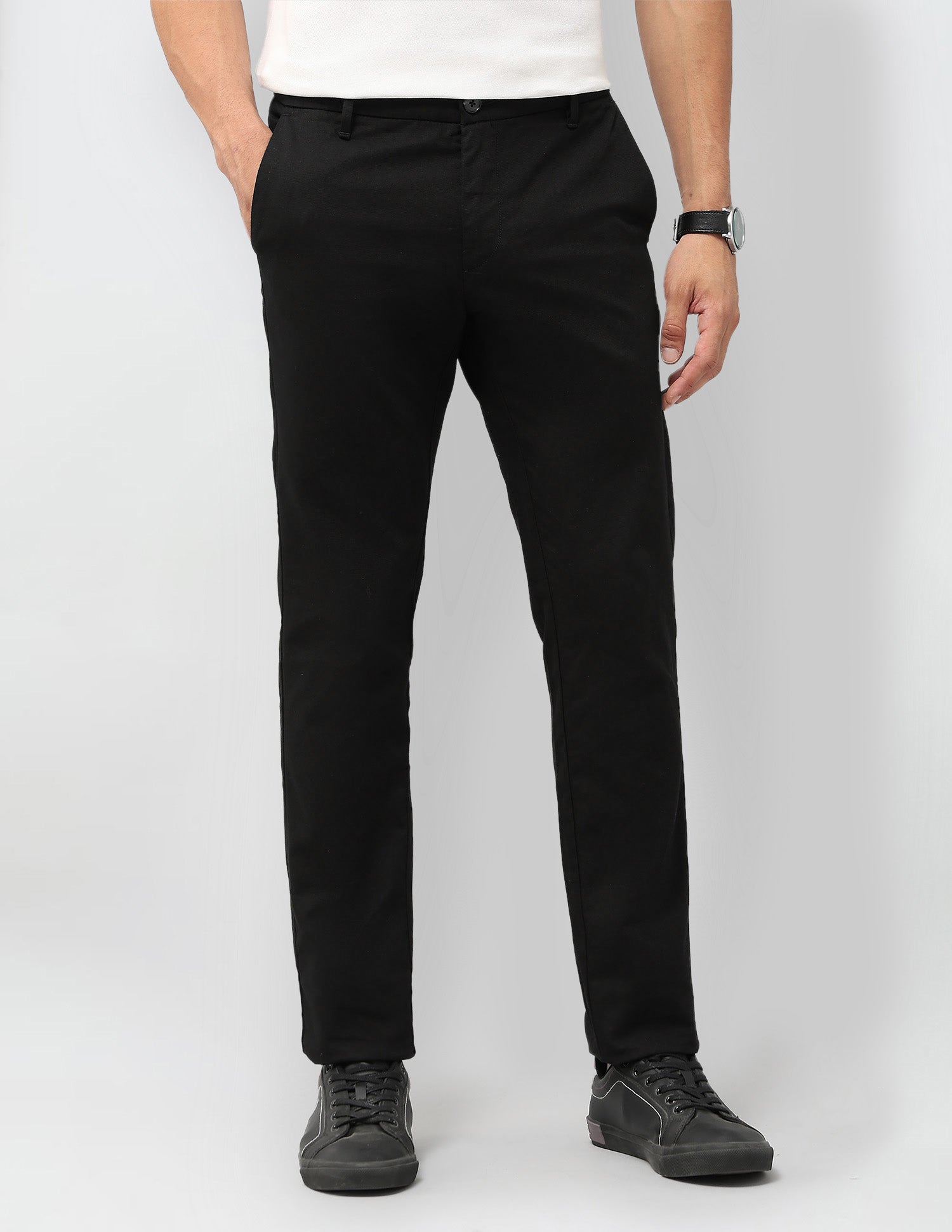 Textured Denver Slim Fit Trousers