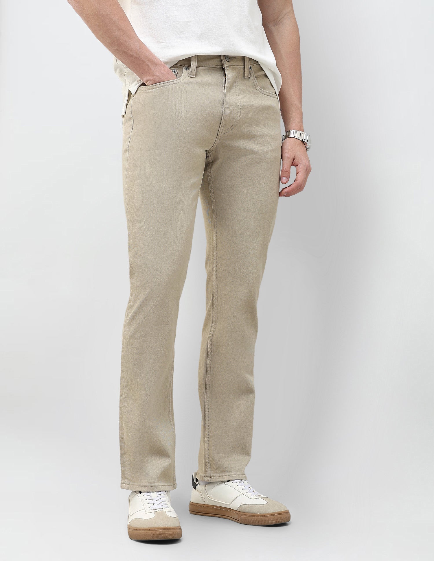 Harold Slim Straight Fit Brown Jeans