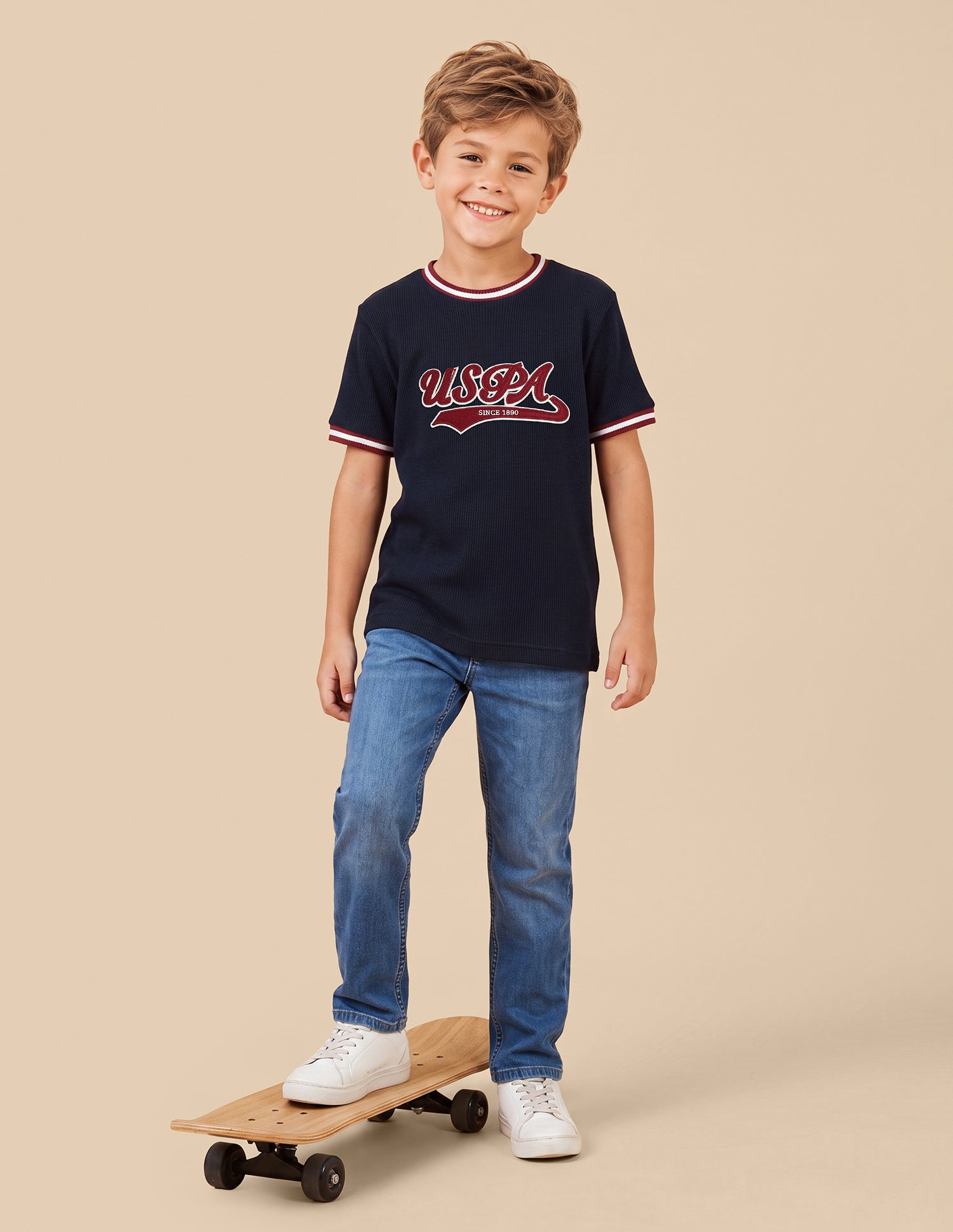 Brand Applique Regular Fit T-Shirt Navy - U.S. Polo Assn. India | Large