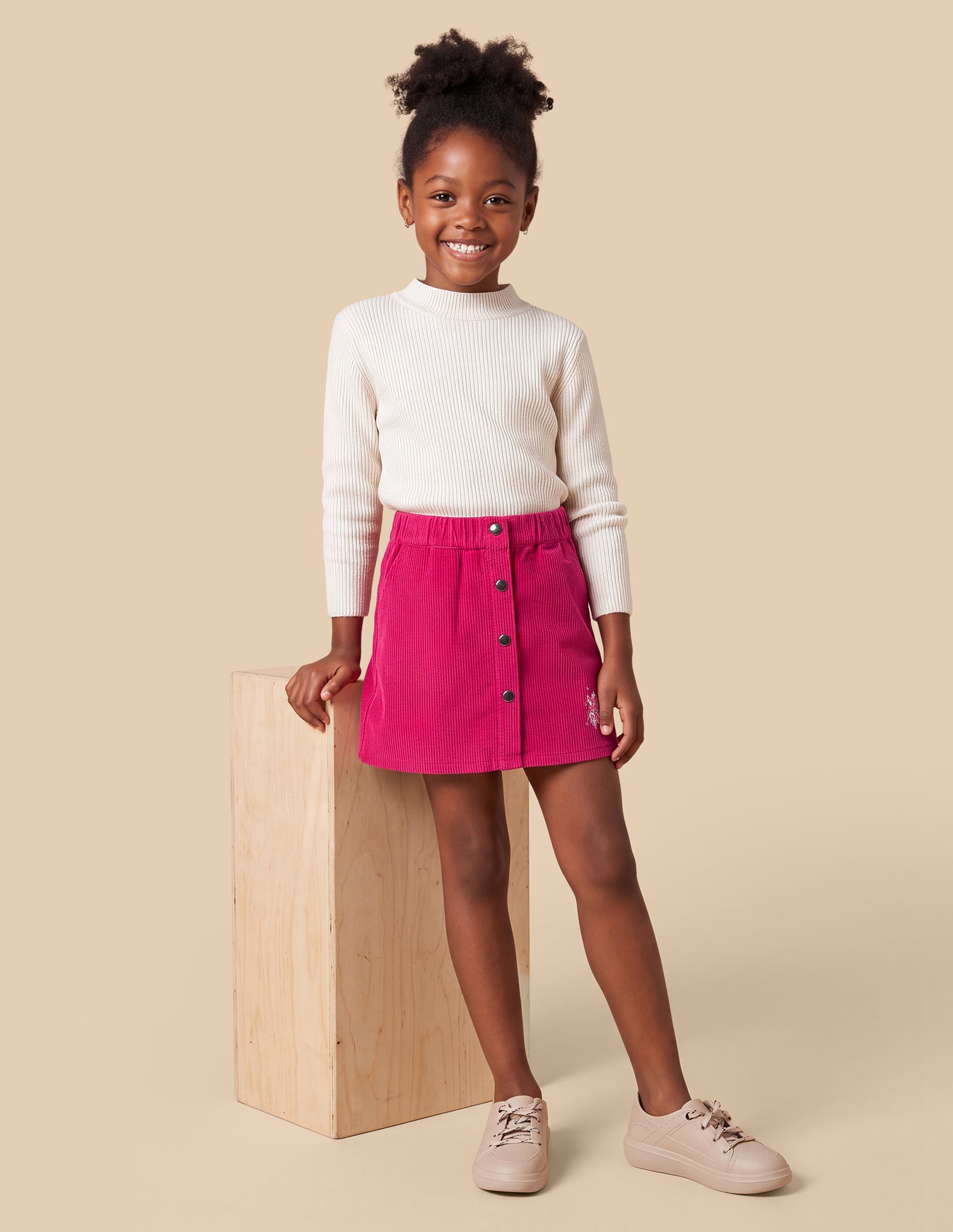 Mid Rise Corduroy Skirt Red - U.S. Polo Assn. India | Large