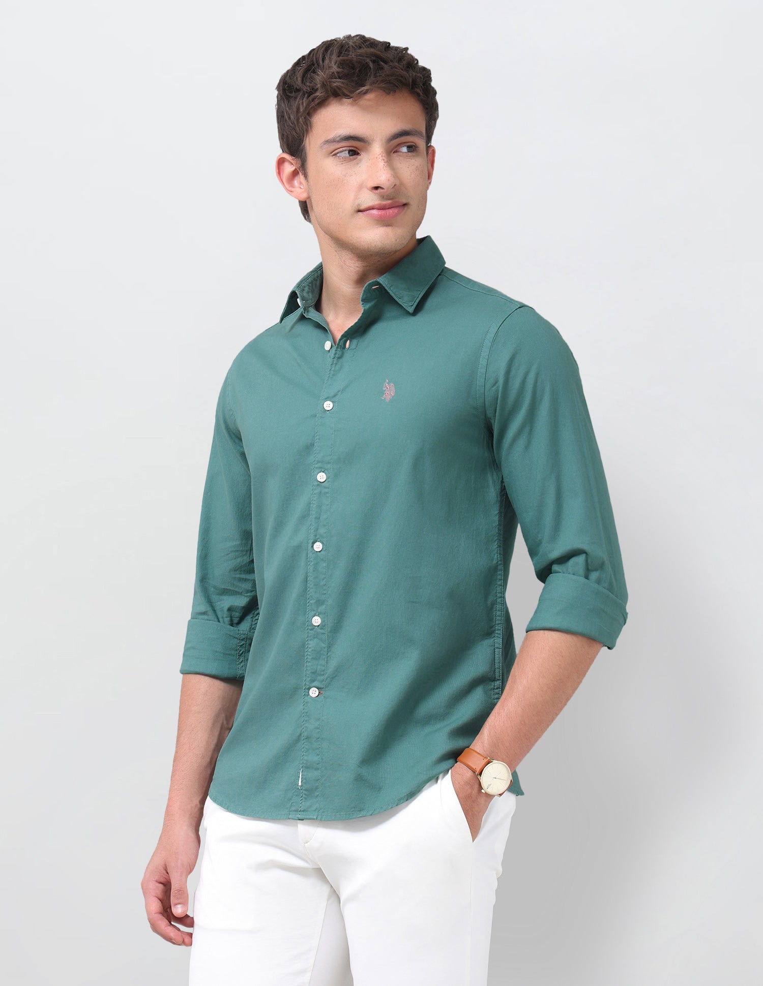 Solid Tailored Fit Shirt