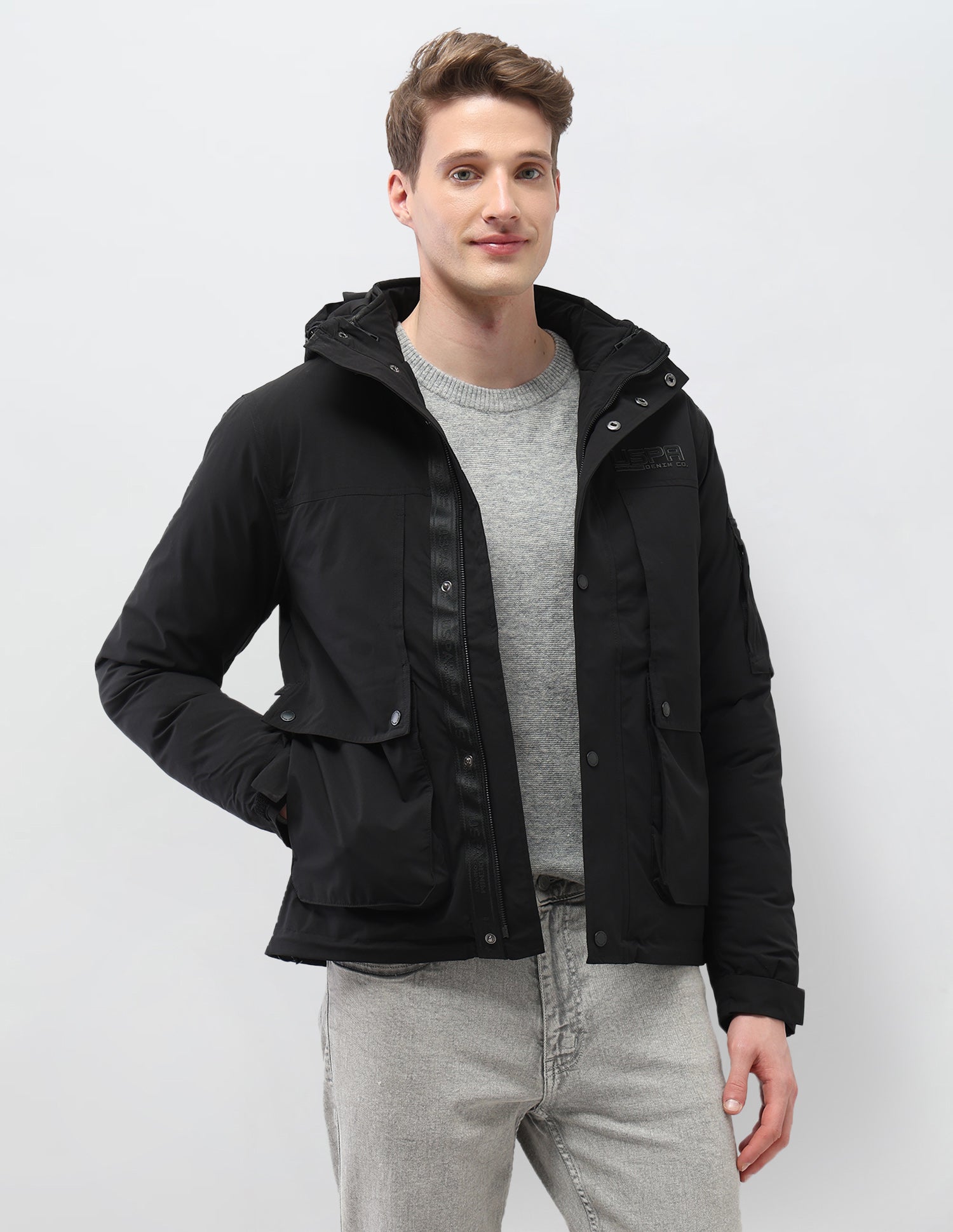 Solid Reversible Jacket Black - U.S. Polo Assn. India | Large