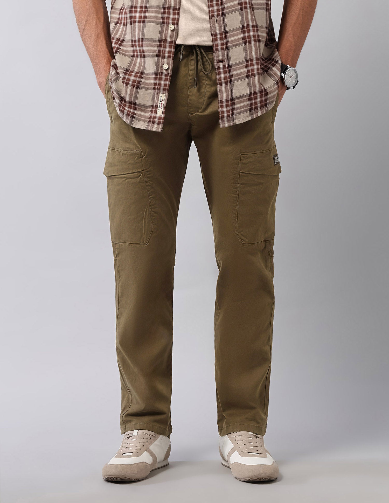 Straight Fit Twill Cargos Tan - U.S. Polo Assn. India | Large