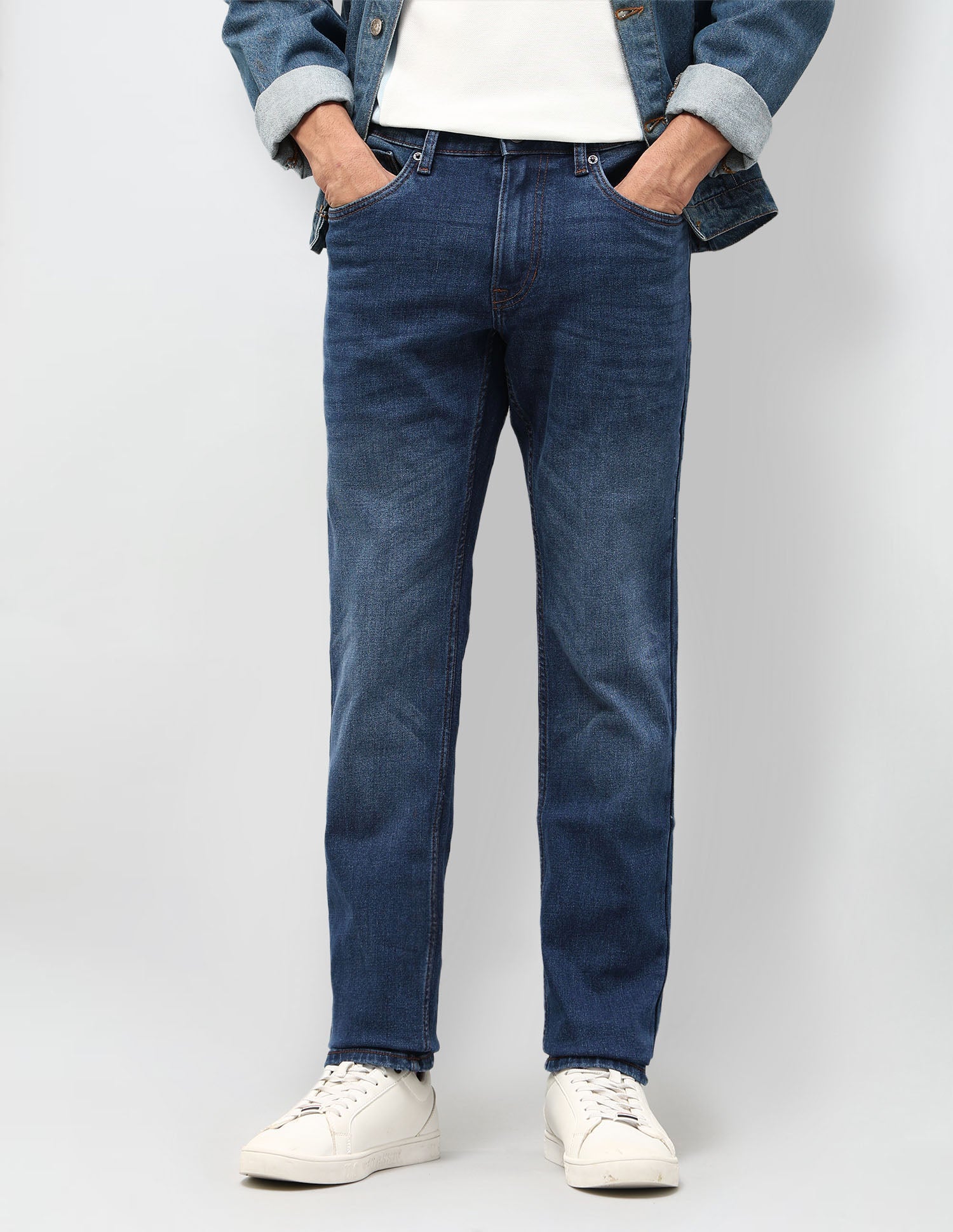 Brandon Slim Tapered Fit Blue Jeans