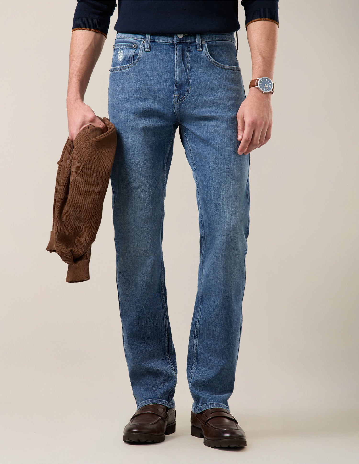 Mason Regular Straight Fit Blue Jeans Light Indigo - U.S. Polo Assn. India | Large
