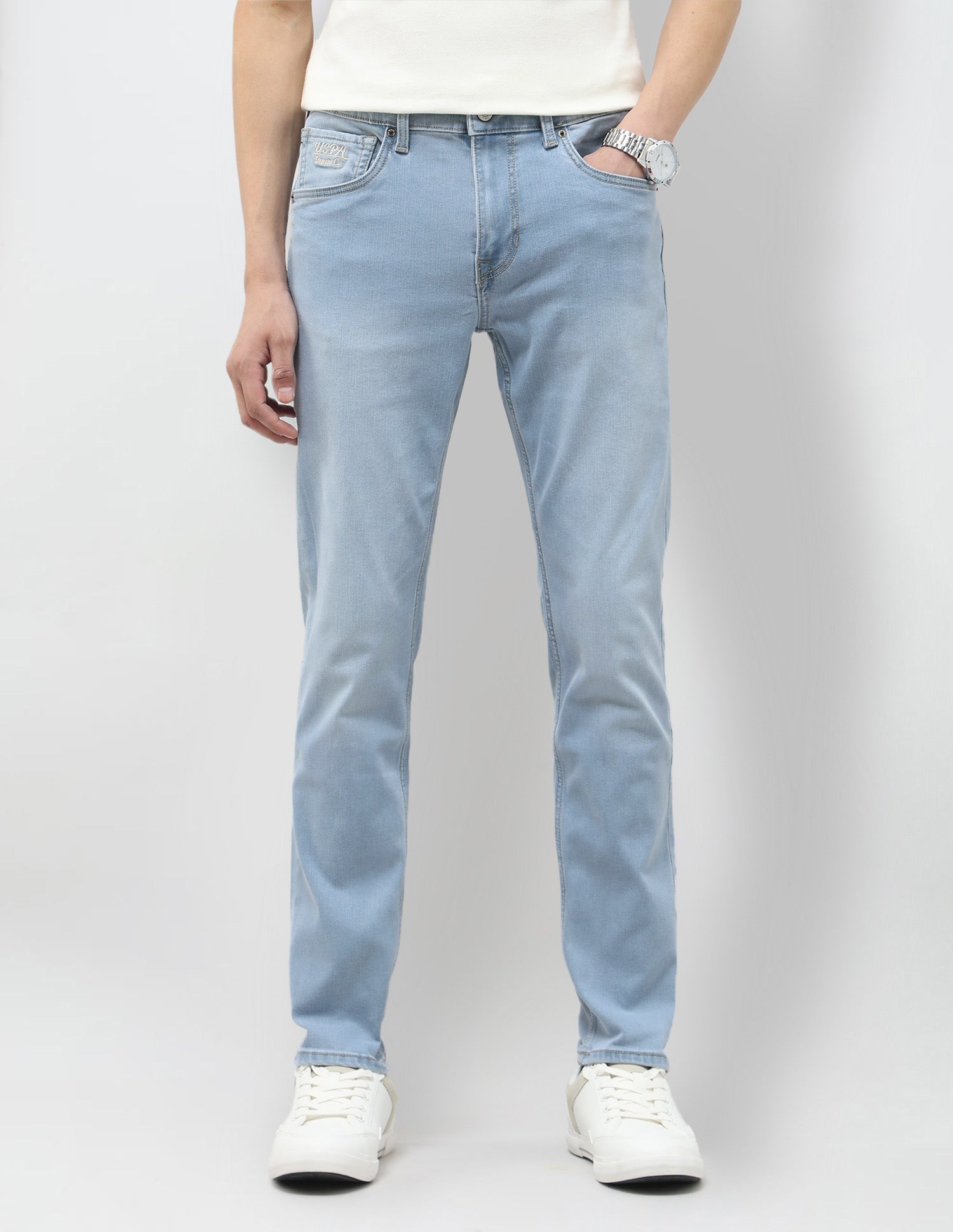 Brandon Slim Tapered Fit Blue Jeans