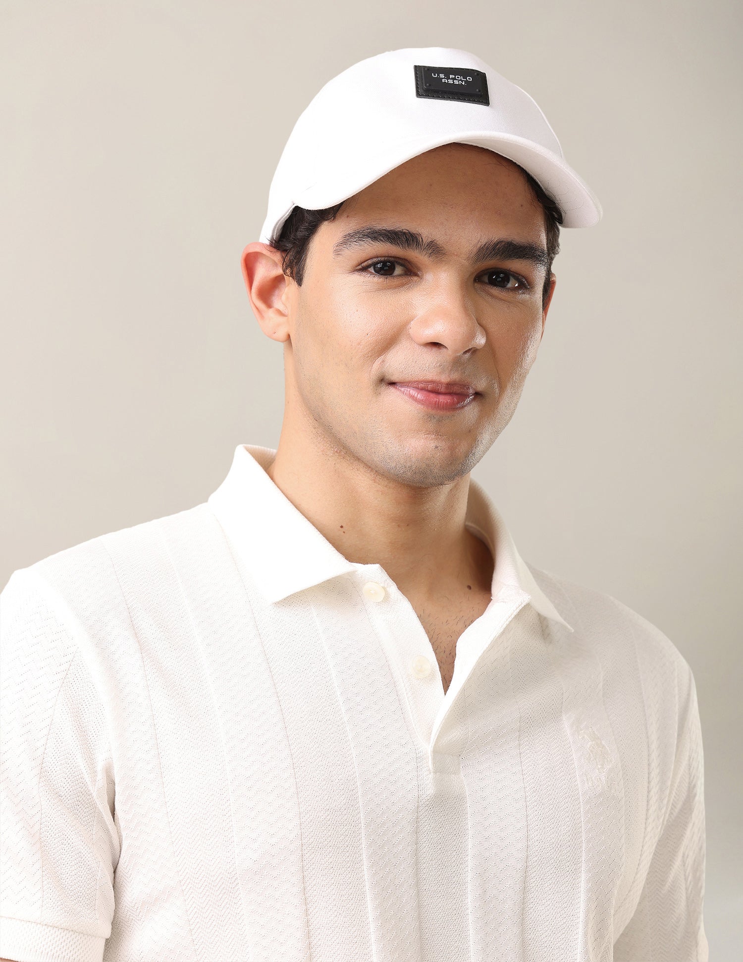 Brand Embossed Twill Cap White - U.S. Polo Assn. India | Large