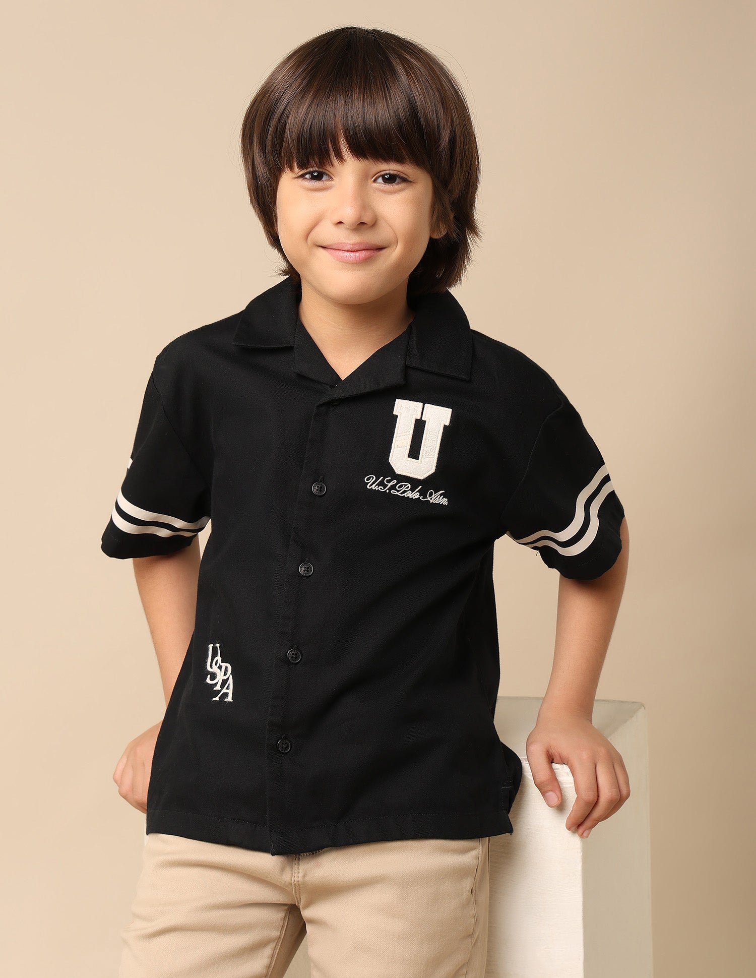 Boys Pure Cotton Cuban Shirt