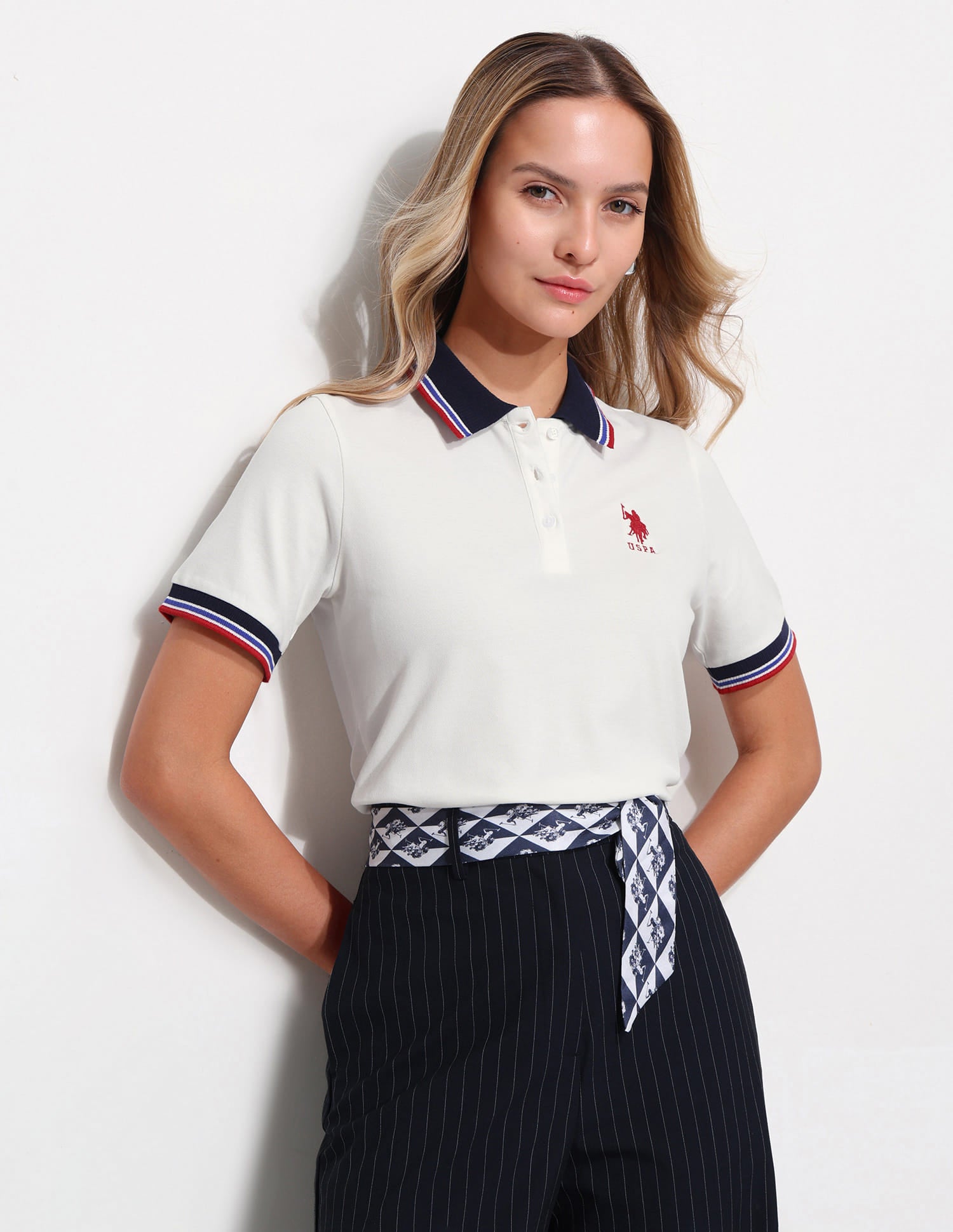 Regular Fit Contrast Collar Polo Shirt