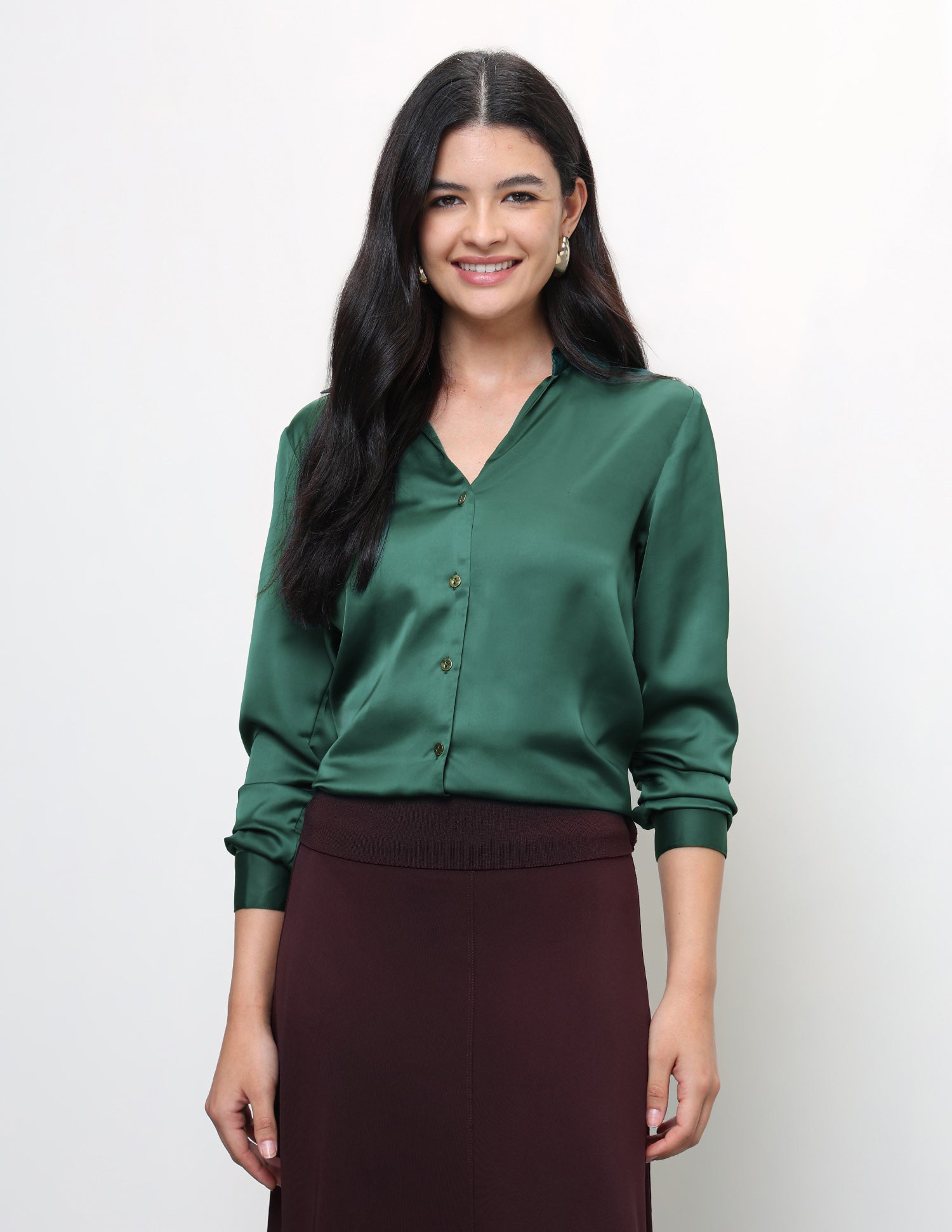 Solid Relaxed Fit Shirt Green - U.S. Polo Assn. India | Large