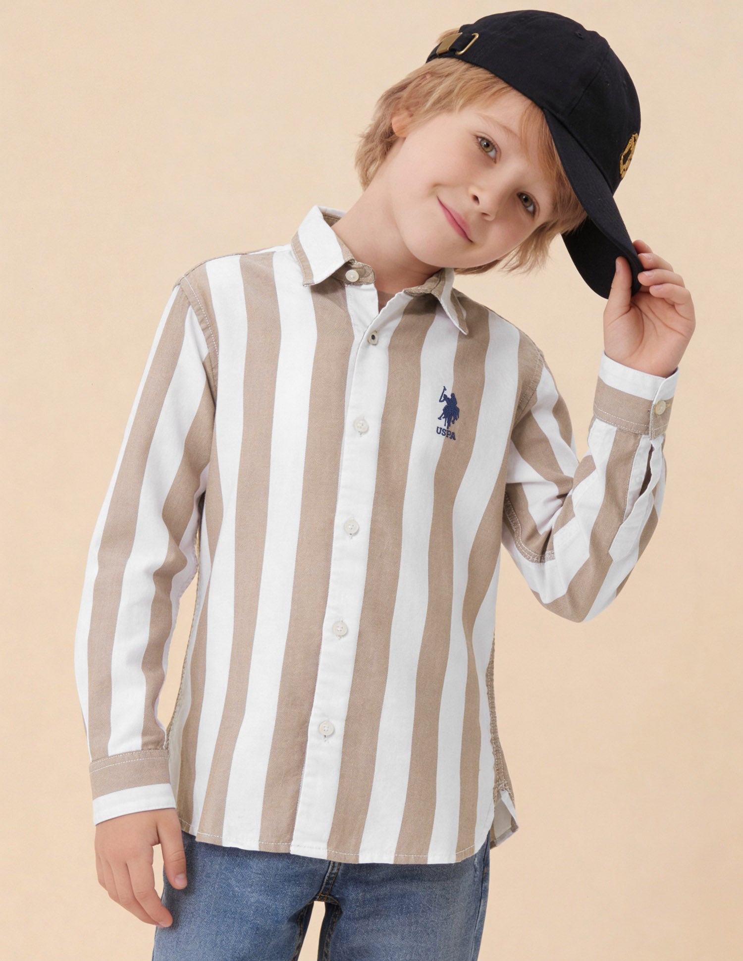 Vertical Striped Twill Shirt