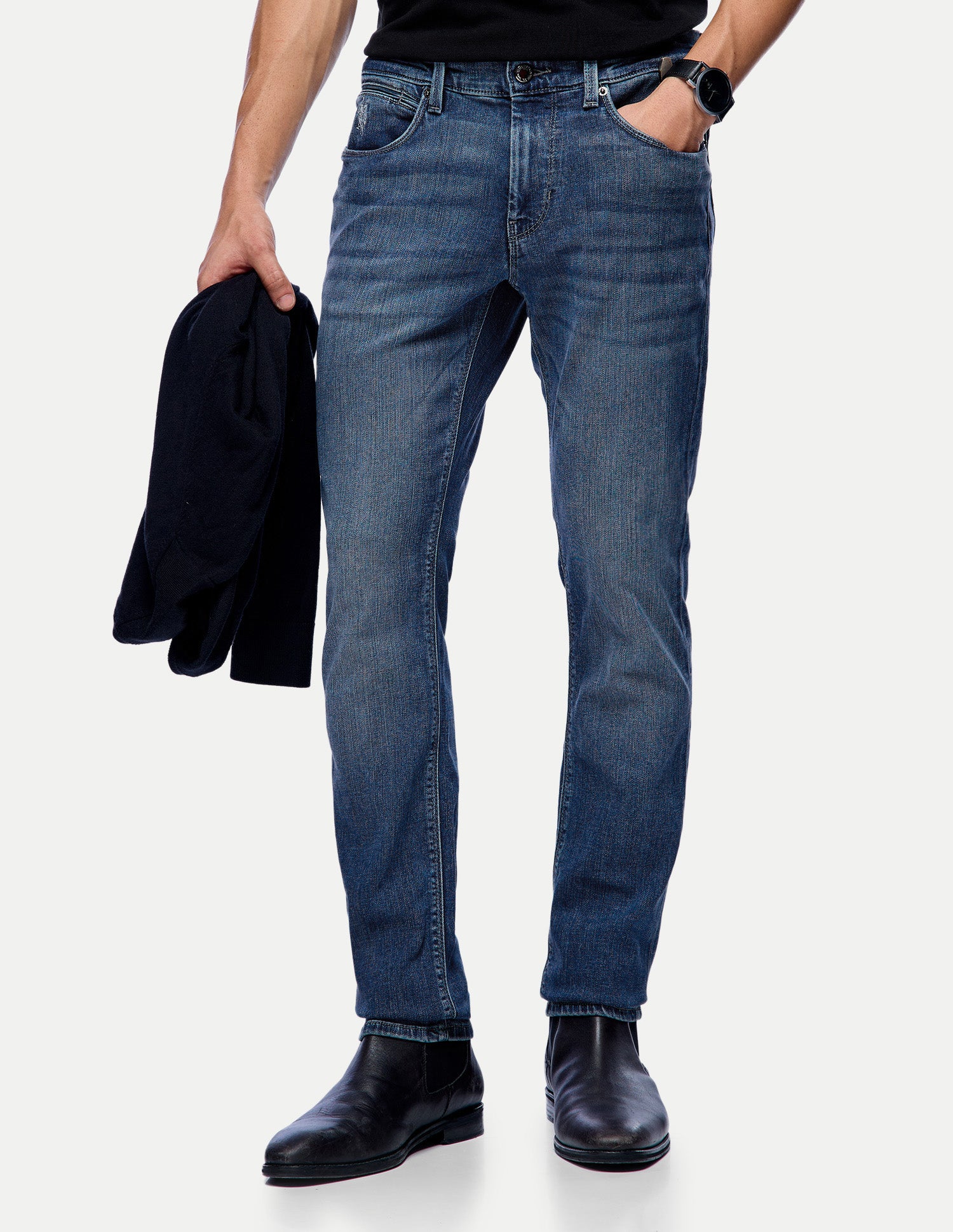 Brandon Slim-Tapered Fit Blue Jeans Mid Blue - U.S. Polo Assn. India | Large