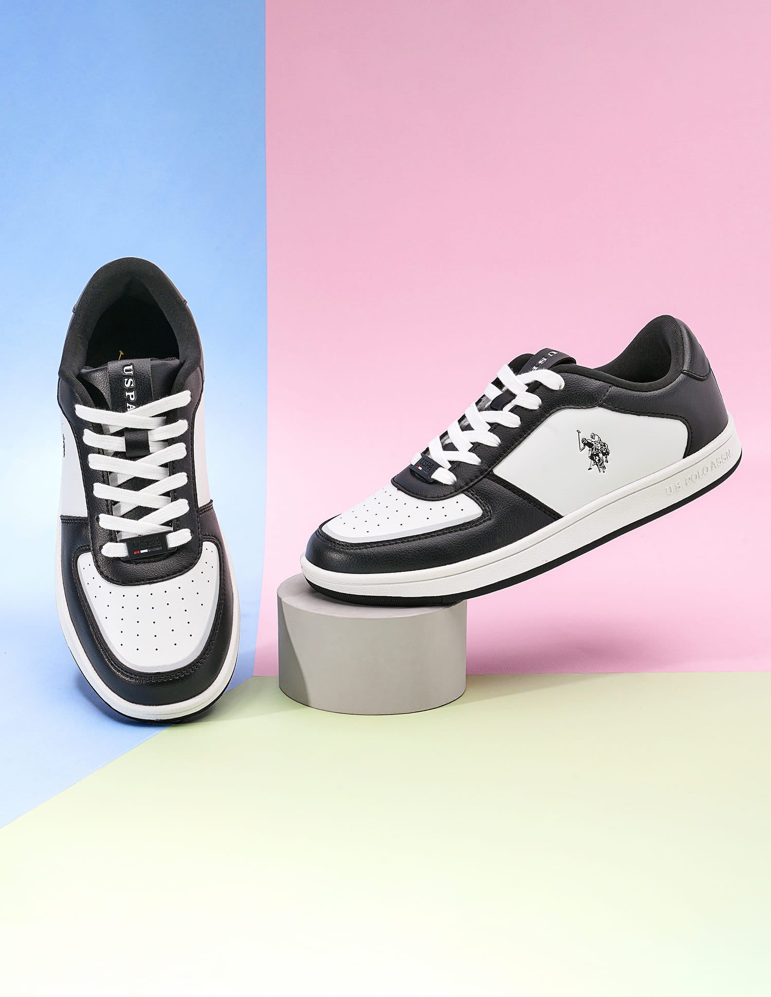 Rein Black Sneakers Shoes Black - U.S. Polo Assn. India | Large