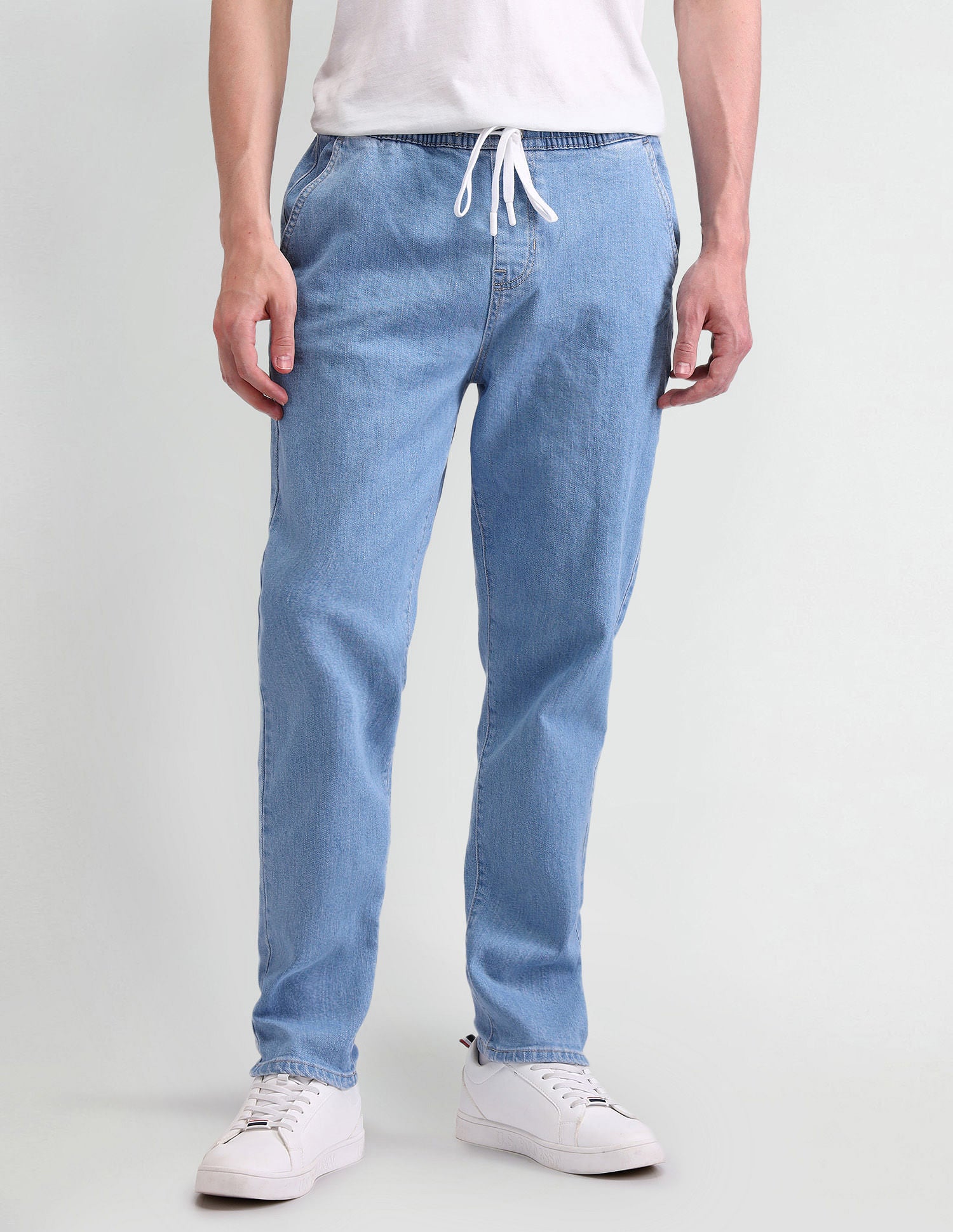 Slim Fit Blue Jogger Jeans Blue - U.S. POLO ASSN. | Large