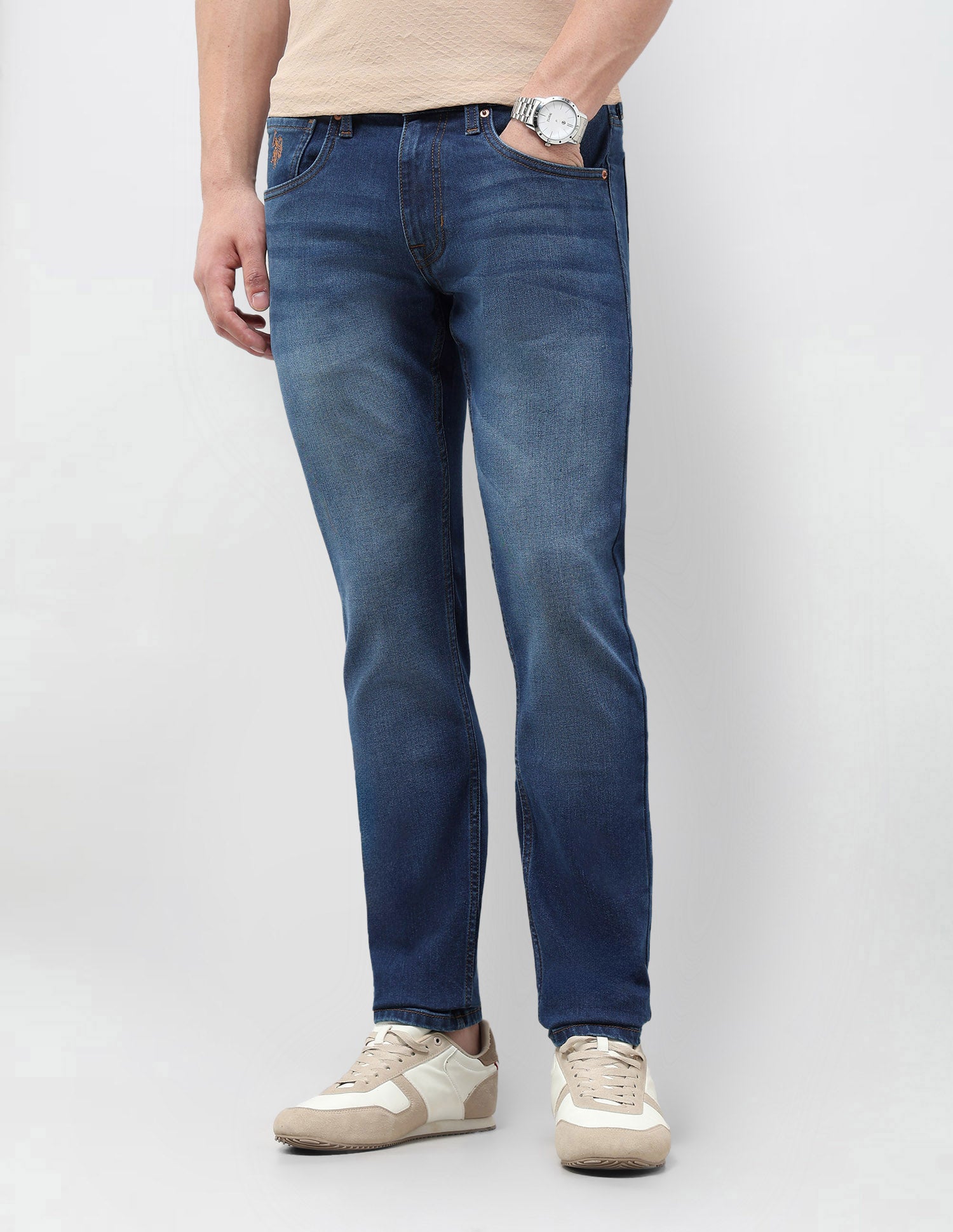 Brandon Slim Tapered Fit Mid Rise Jeans