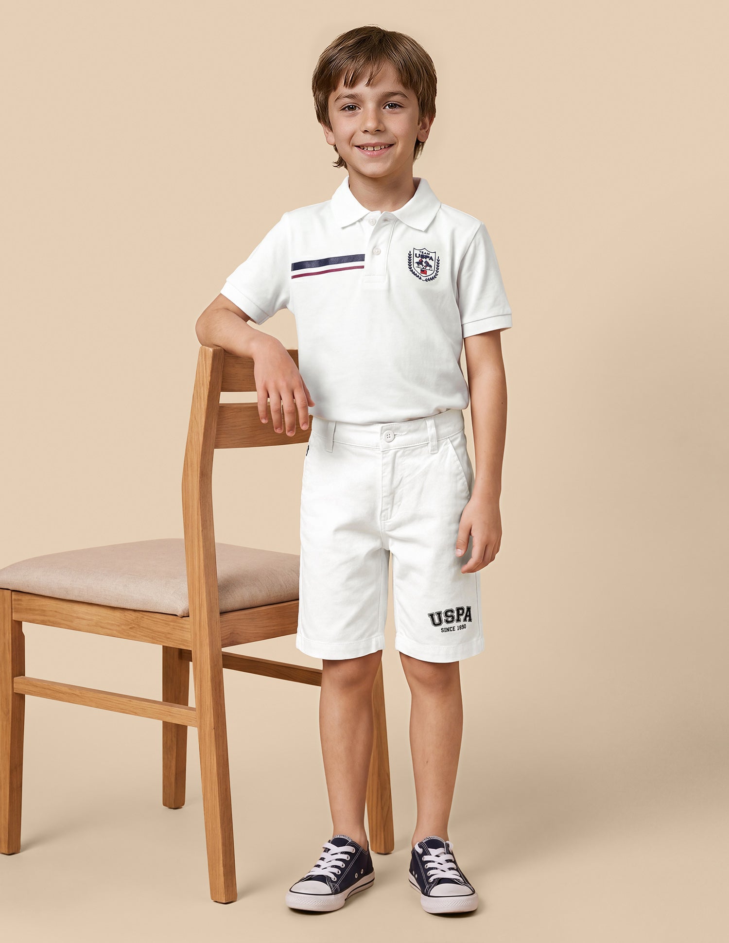 Mid Rise Relaxed Fit Shorts White - U.S. Polo Assn. India | Large