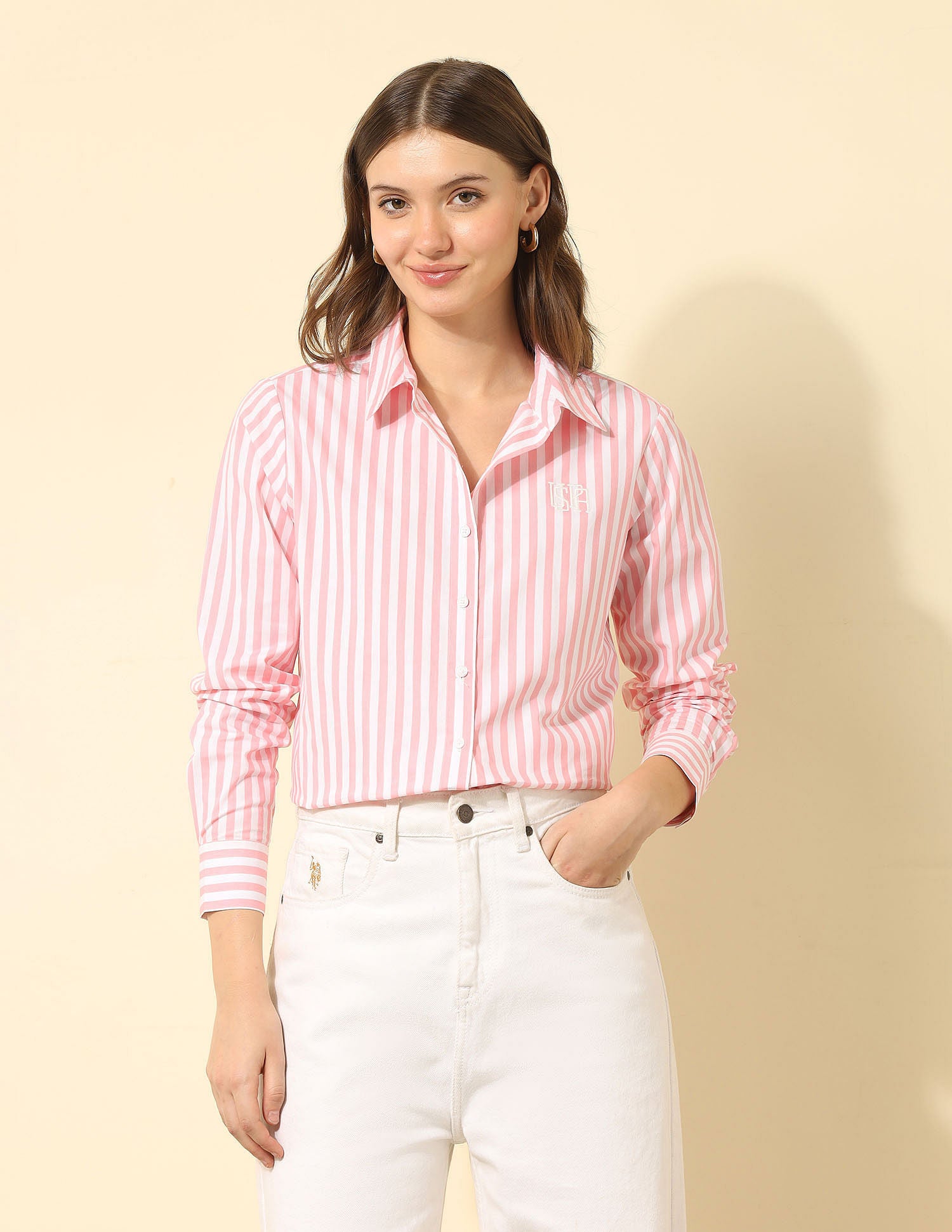 Regular Fit Vertical Striped Shirt