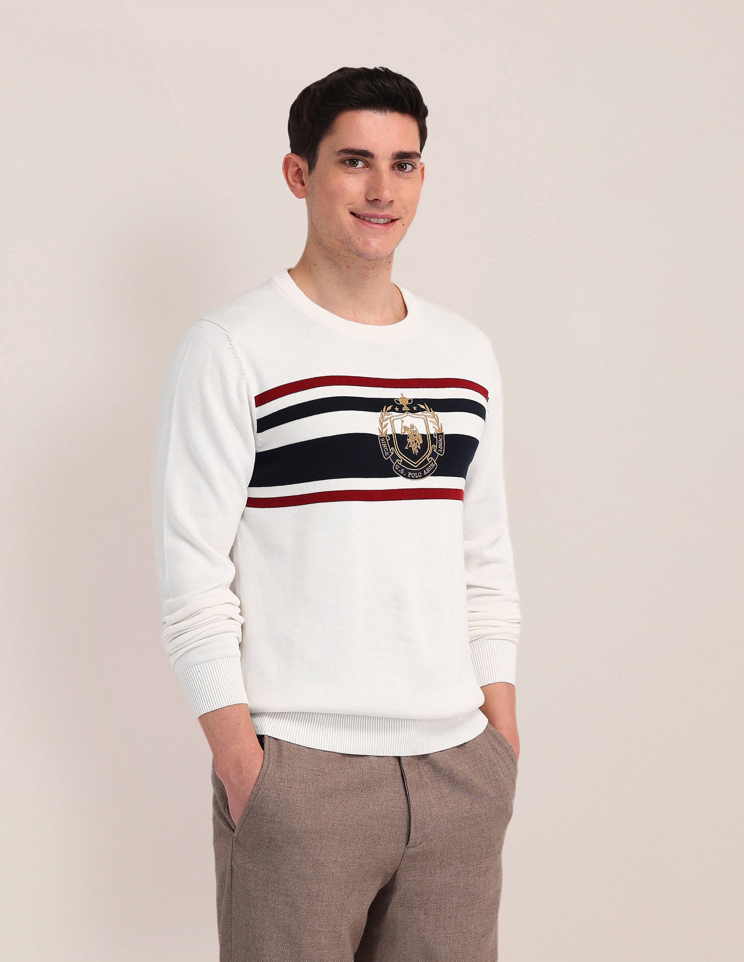 Crest Logo Cotton Sweater