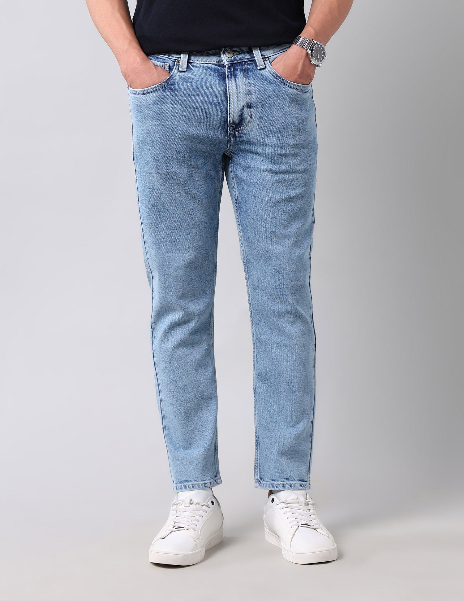 Cole Comfort Cropped Fit Blue Jeans Blue - U.S. Polo Assn. India | Large