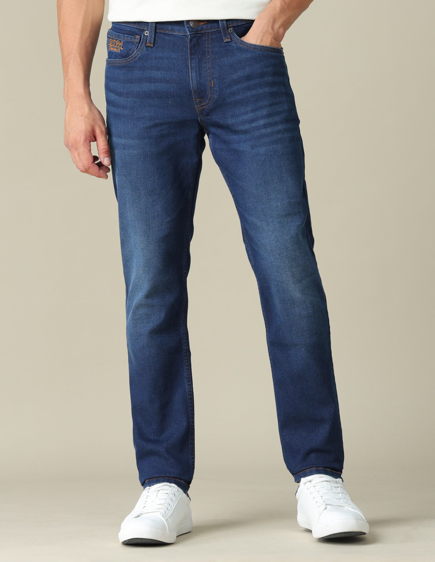 Brandon Slim Tapered Fit Blue Jeans