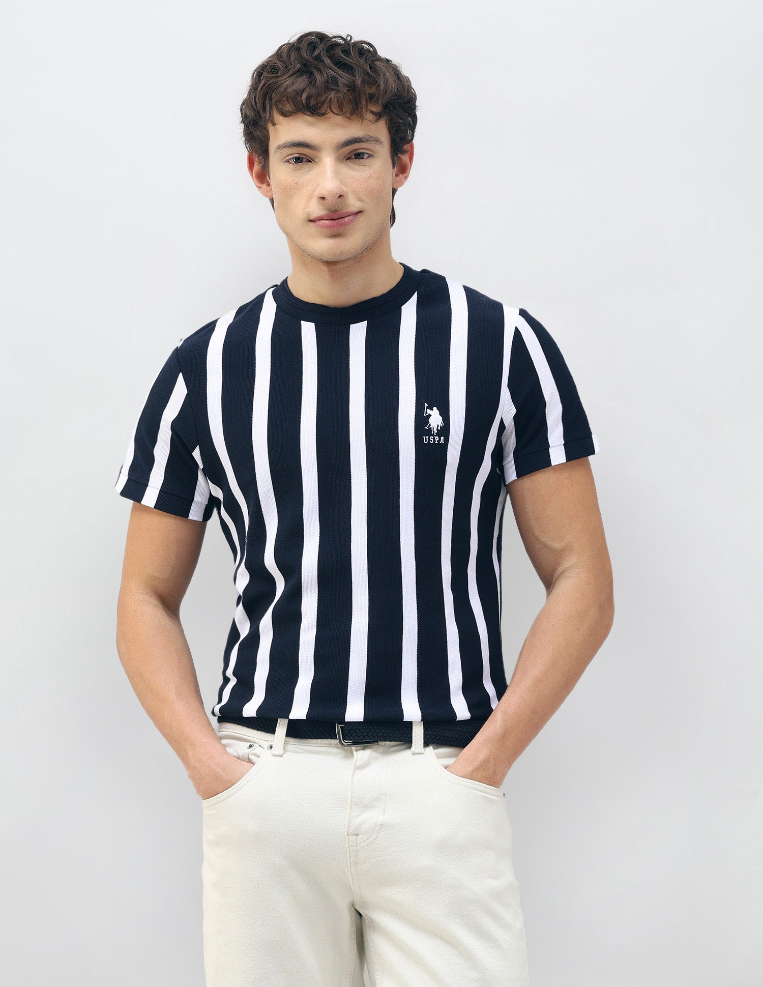 New Port Marina Vertical Striped T-Shirt
