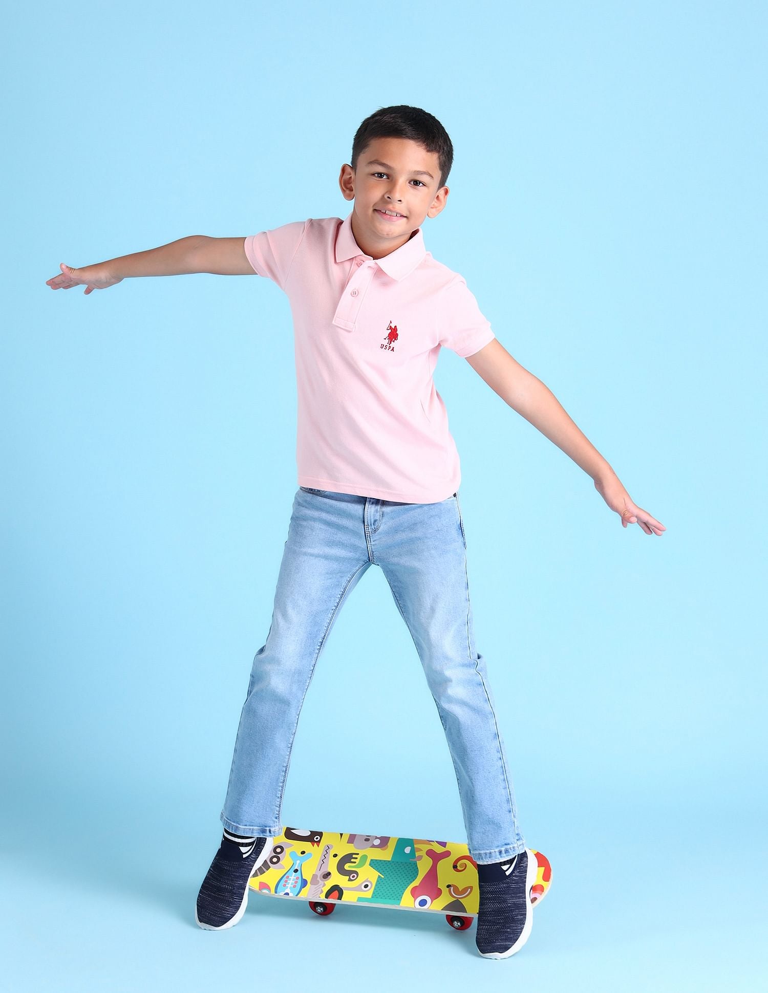 Boys Solid Polo Shirt