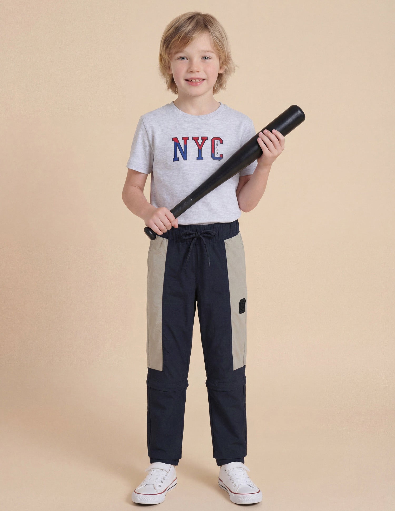 Boys Colourblocked Regular Fit Joggers