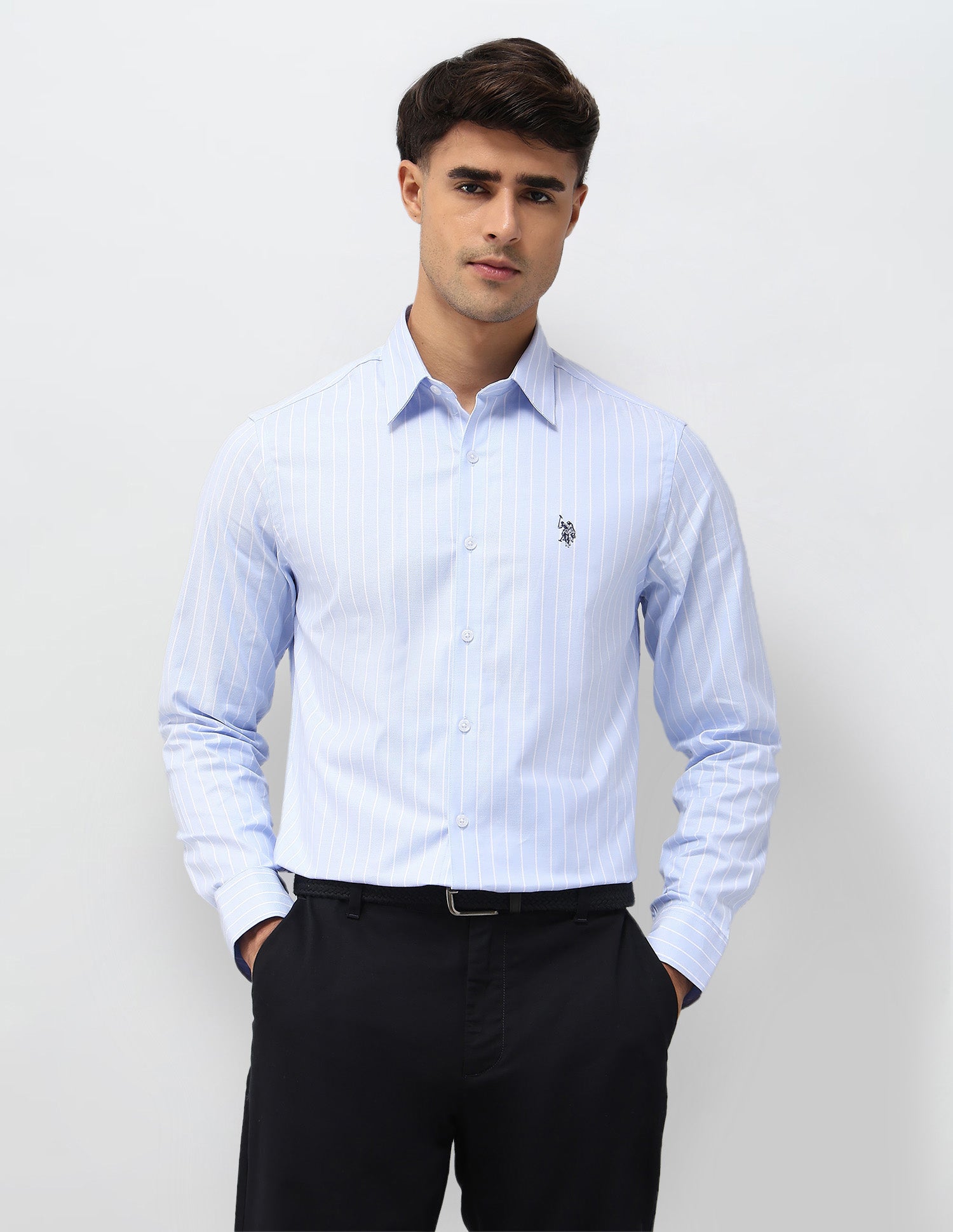 Tailored Fit Vertical Striped Shirt
