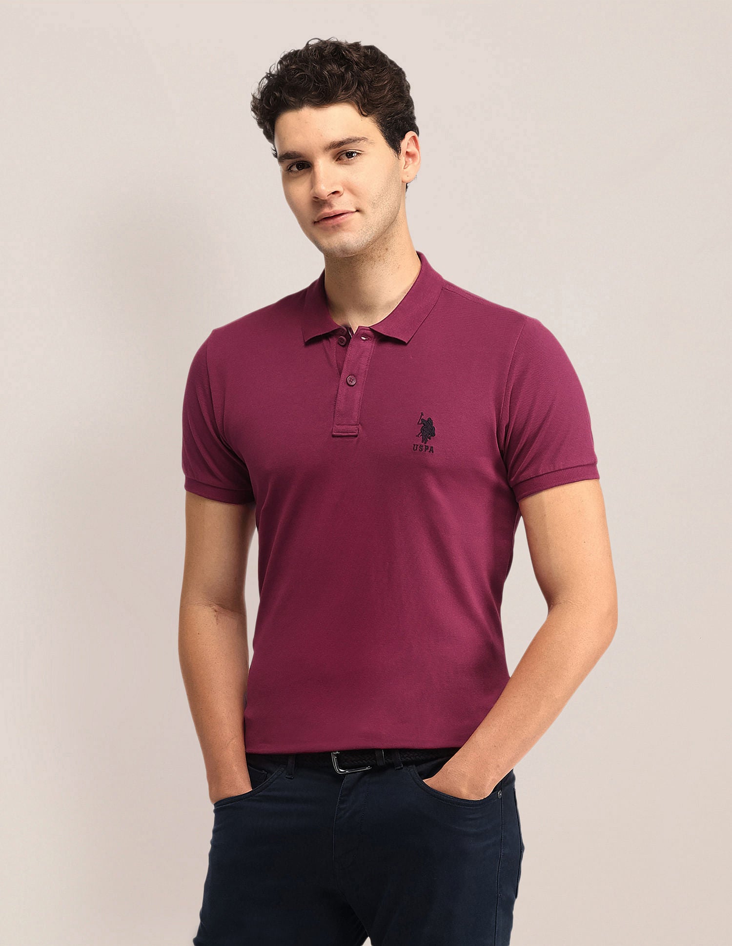 Slim Fit Solid Polo Shirt