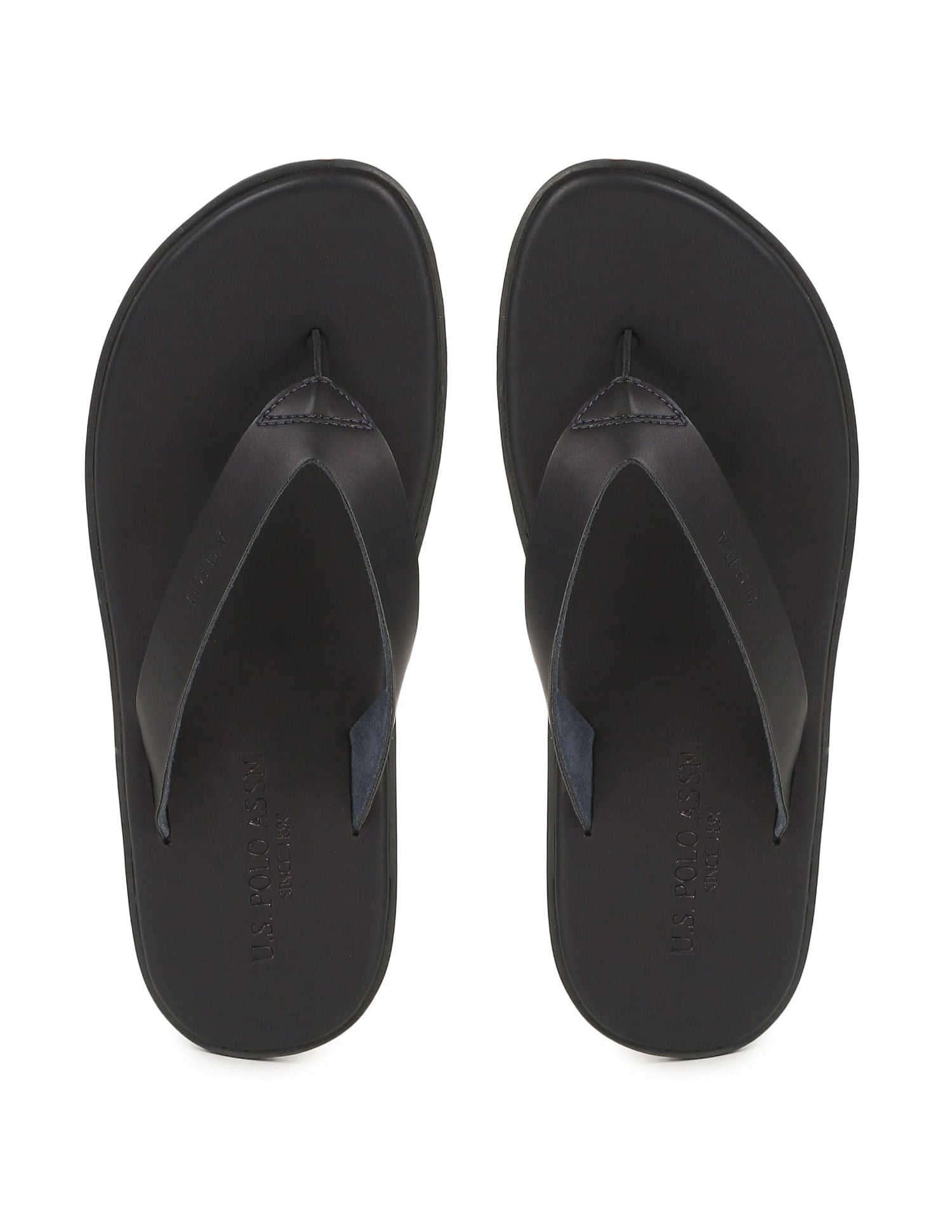 Men Solid Norwalk 3.0 Flip Flops Blue - U.S. Polo Assn. India | Large