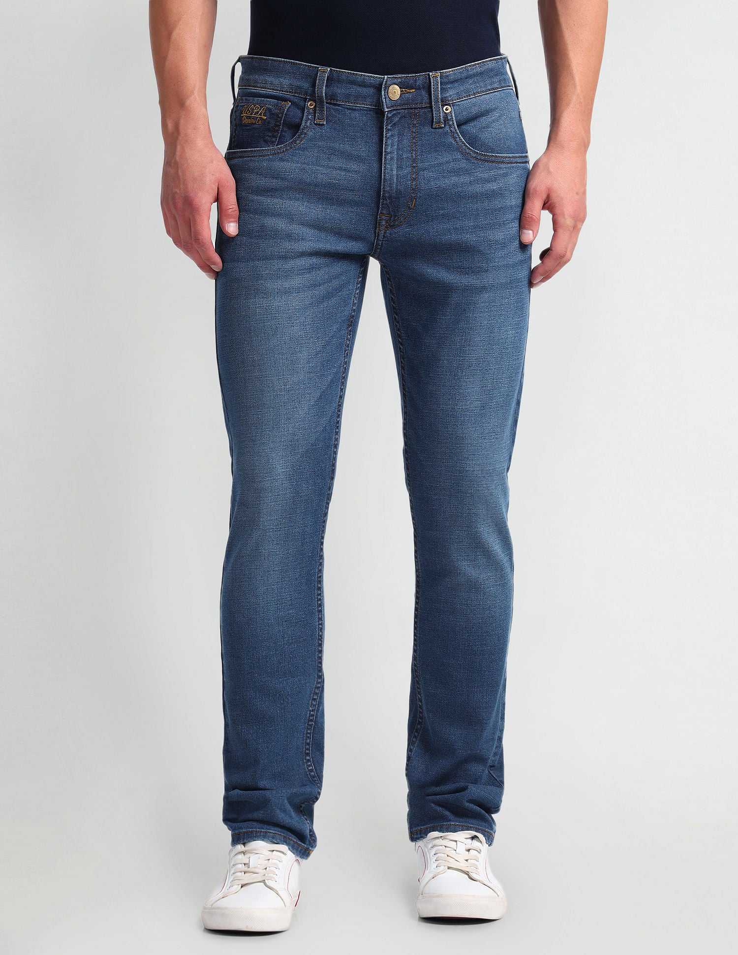 Regallo Skinny Fit Blue Jeans Blue - U.S. Polo Assn. India | Large