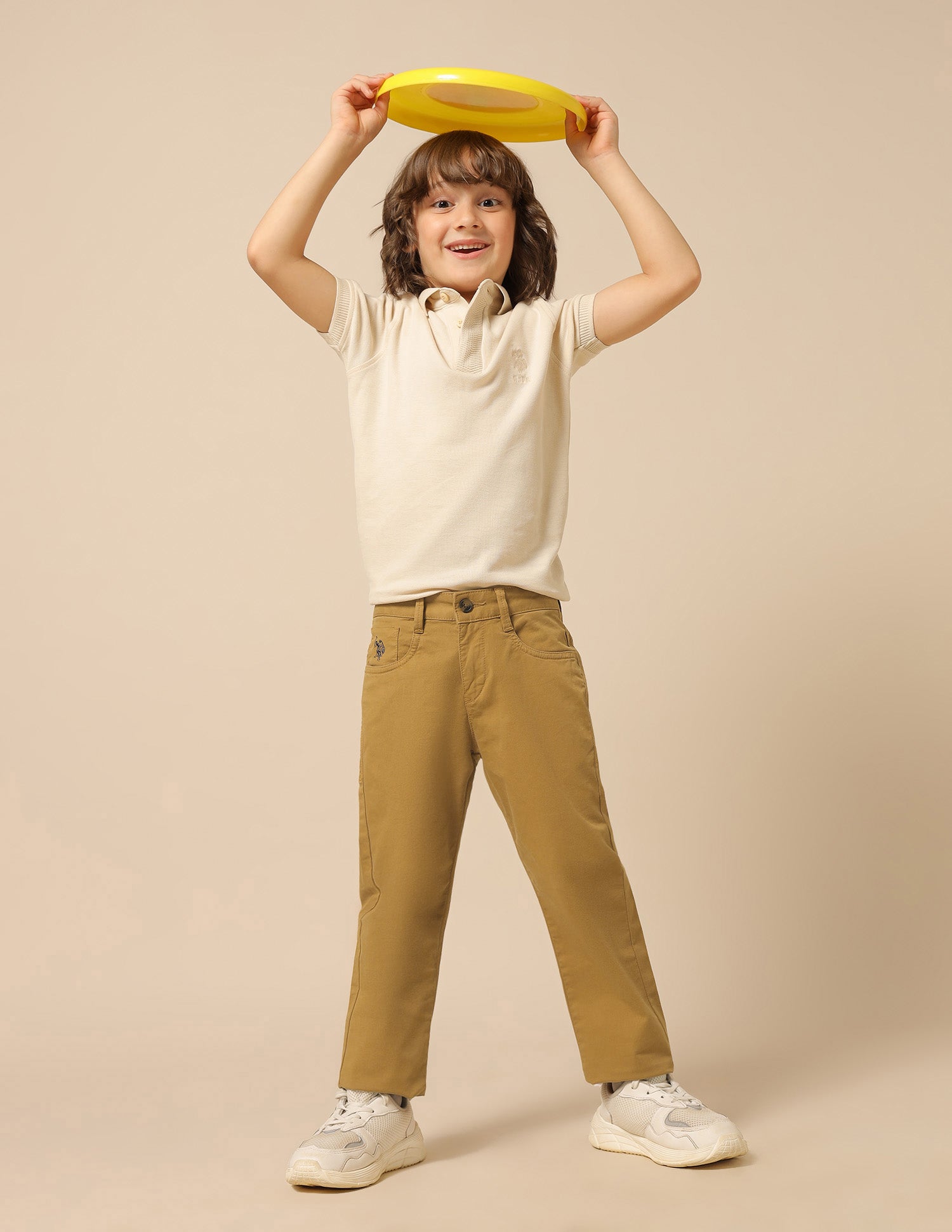 Boys Slim Fit Twill Trousers