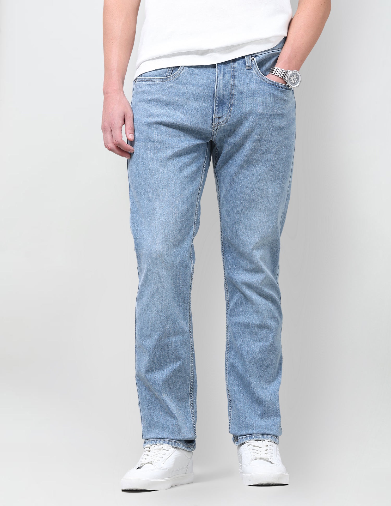 Harold Slim Straight Fit Blue Jeans Light Indigo - U.S. Polo Assn. India | Large