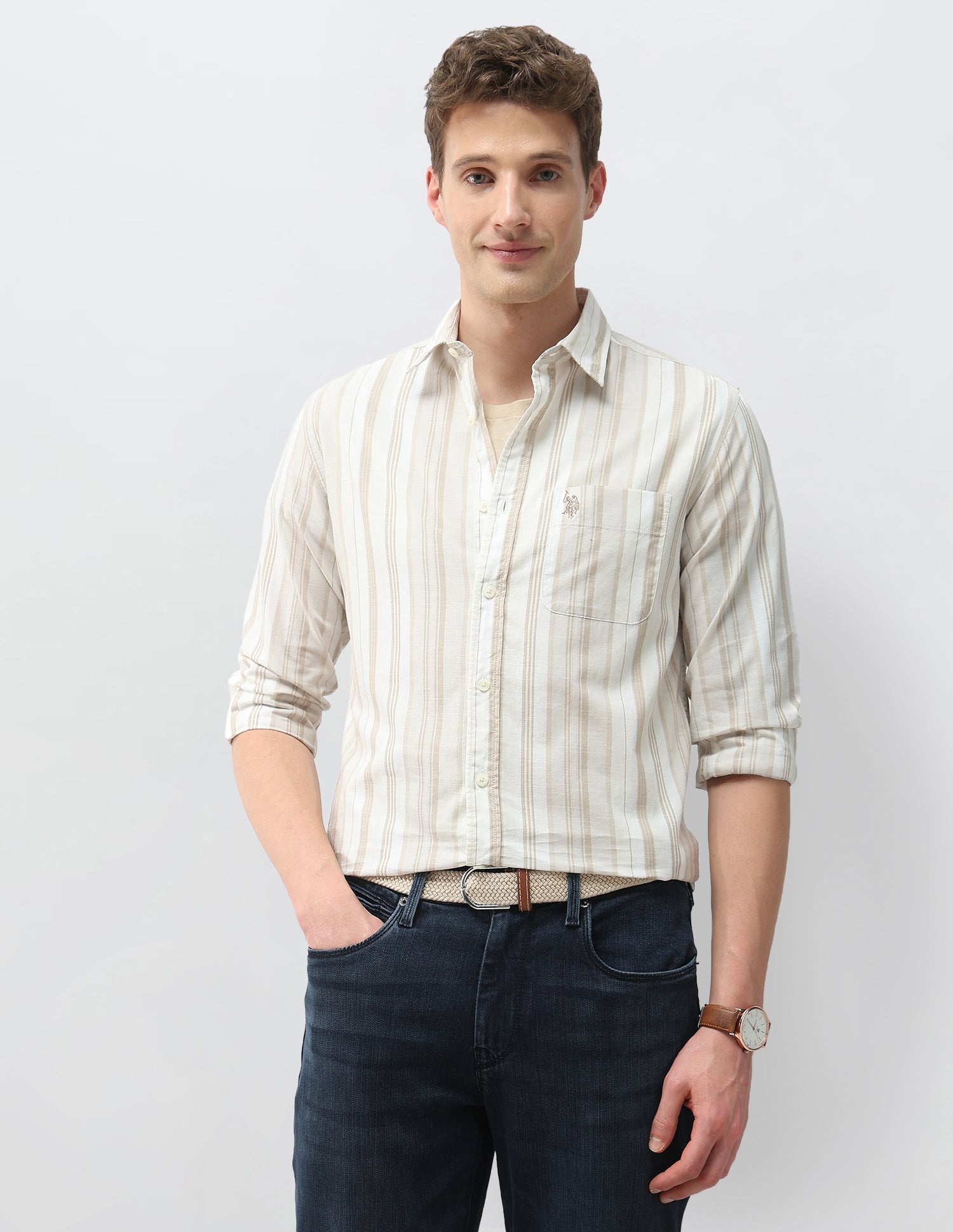 Vertical Striped Regular Fit Shirt
