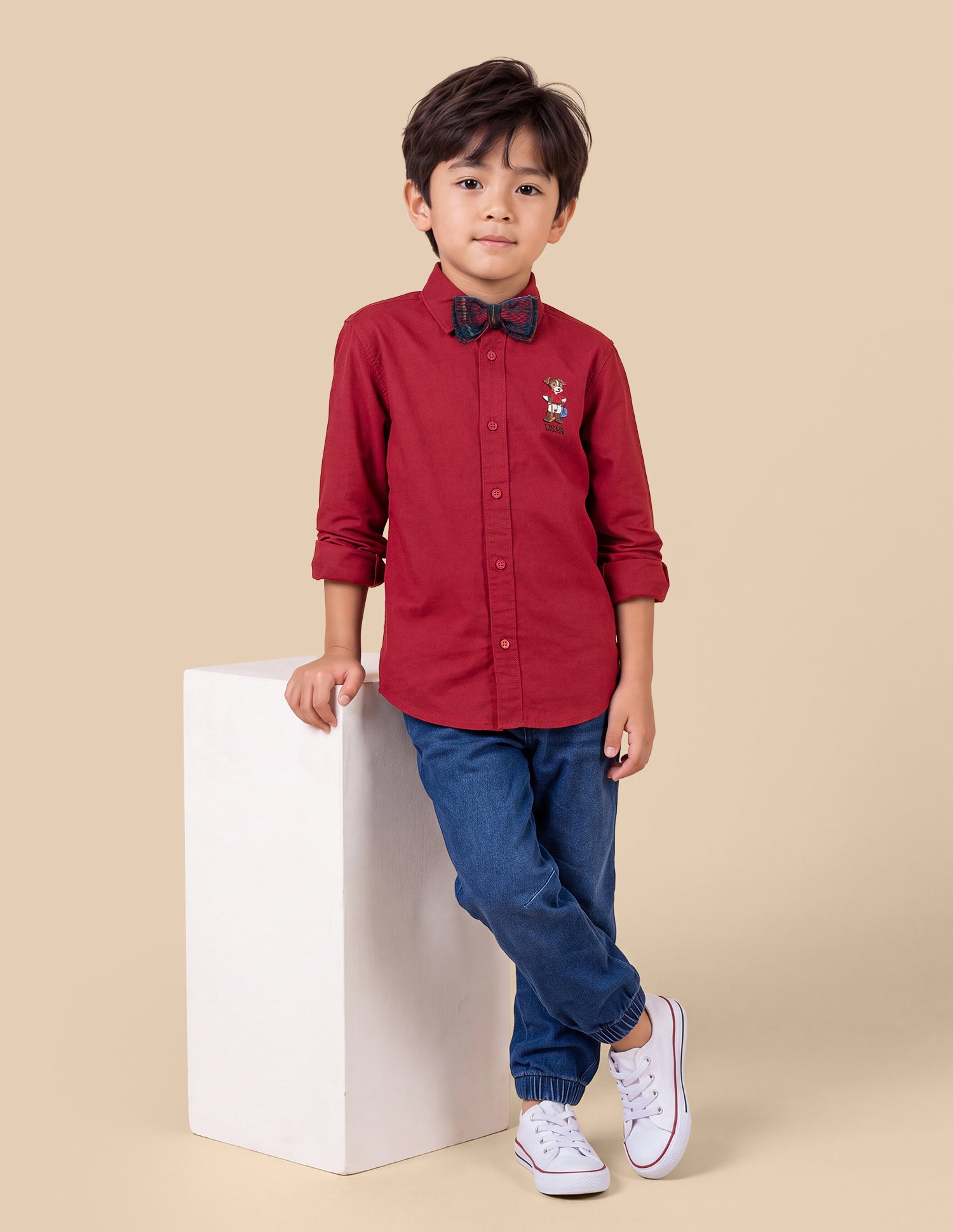 Solid Oxford Shirt Red - U.S. Polo Assn. India | Large